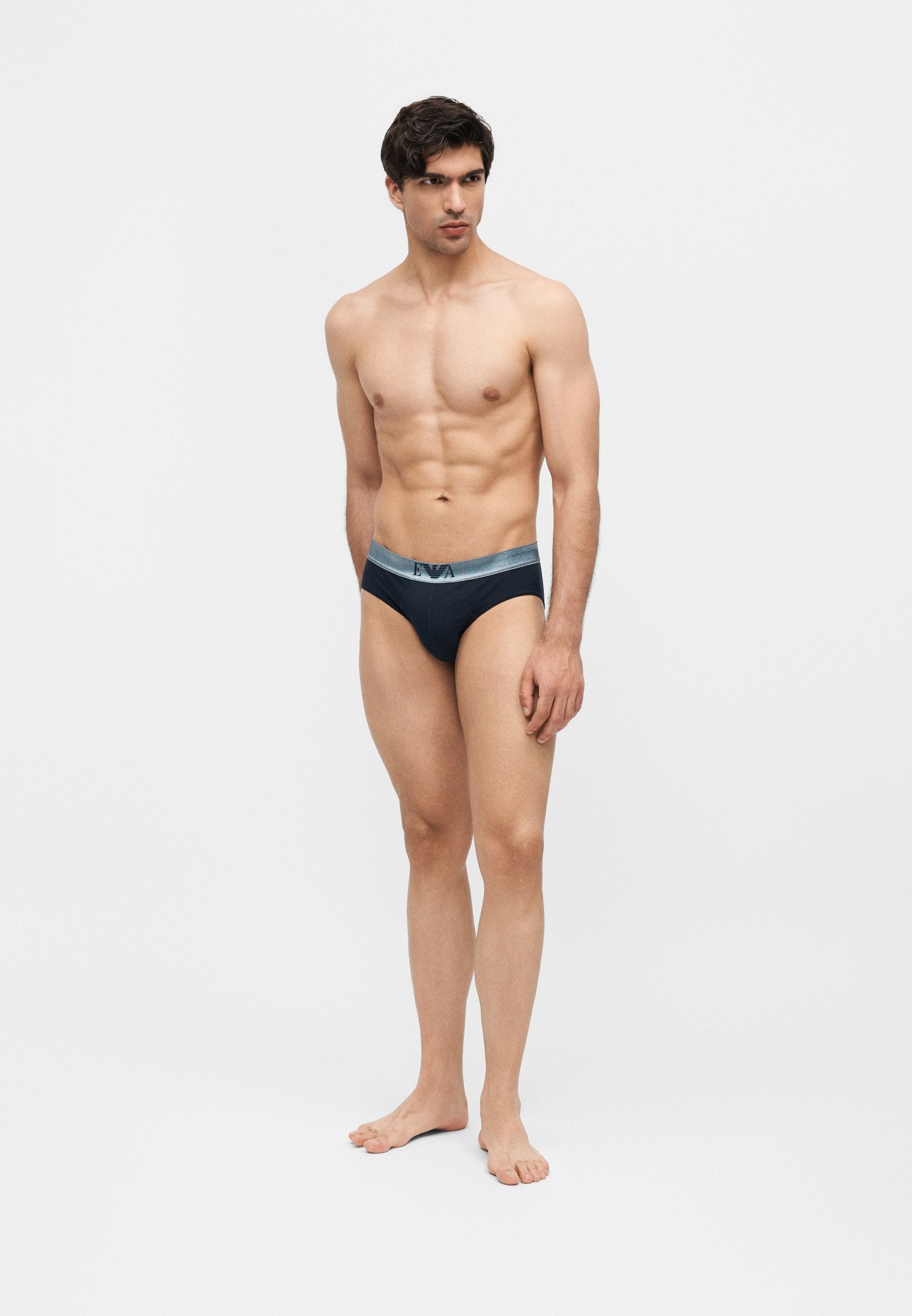 SHINY LOGOBAND 3 PACK - Briefs - blue