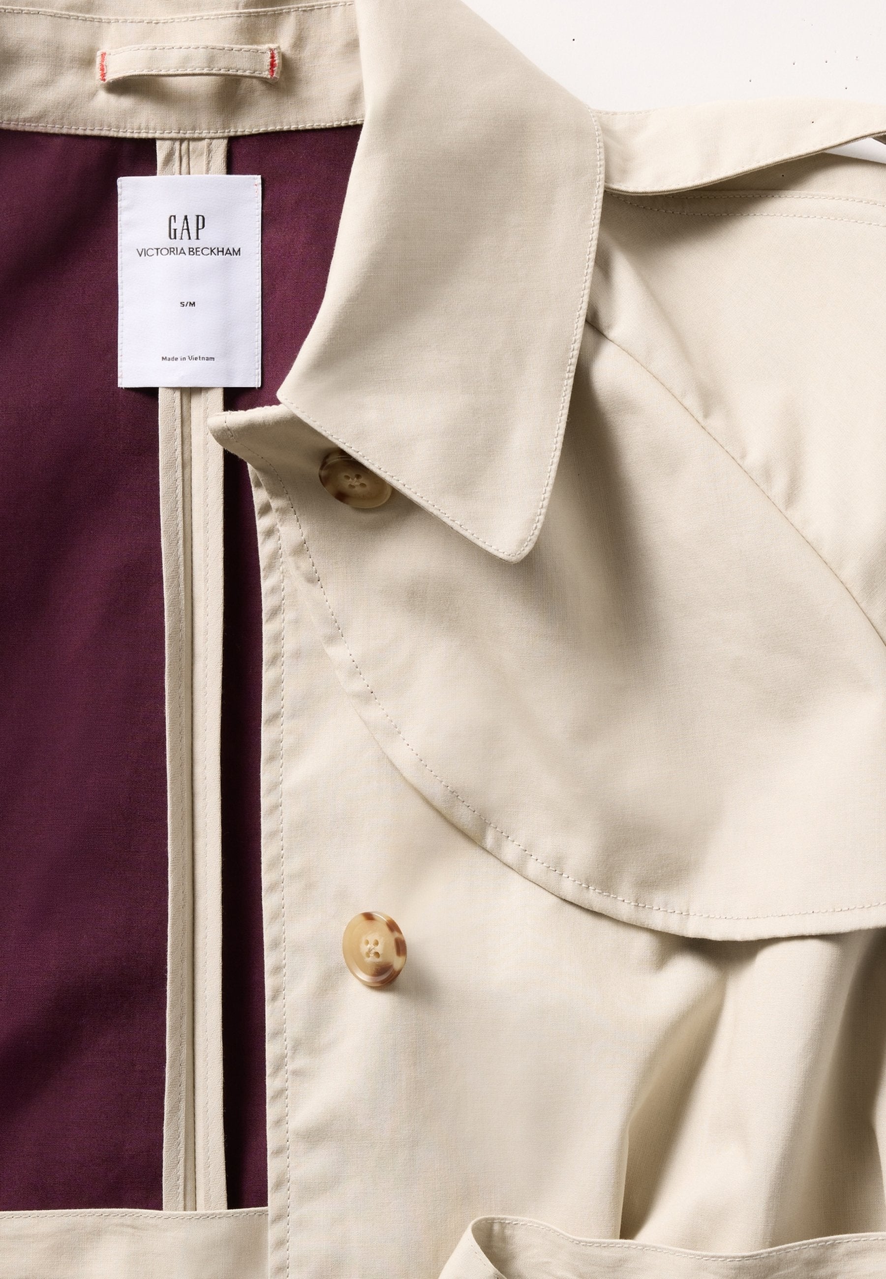 GAP VICTORIA BECKHAM TRENCH COAT - Trenchcoat - ecru