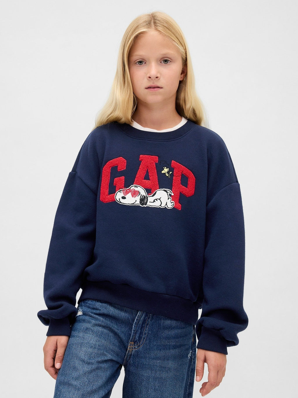 KIDS VINTAGESOFT SNOOPY LOGO SWEATSHIRT - Sweatshirt - navy uniform
