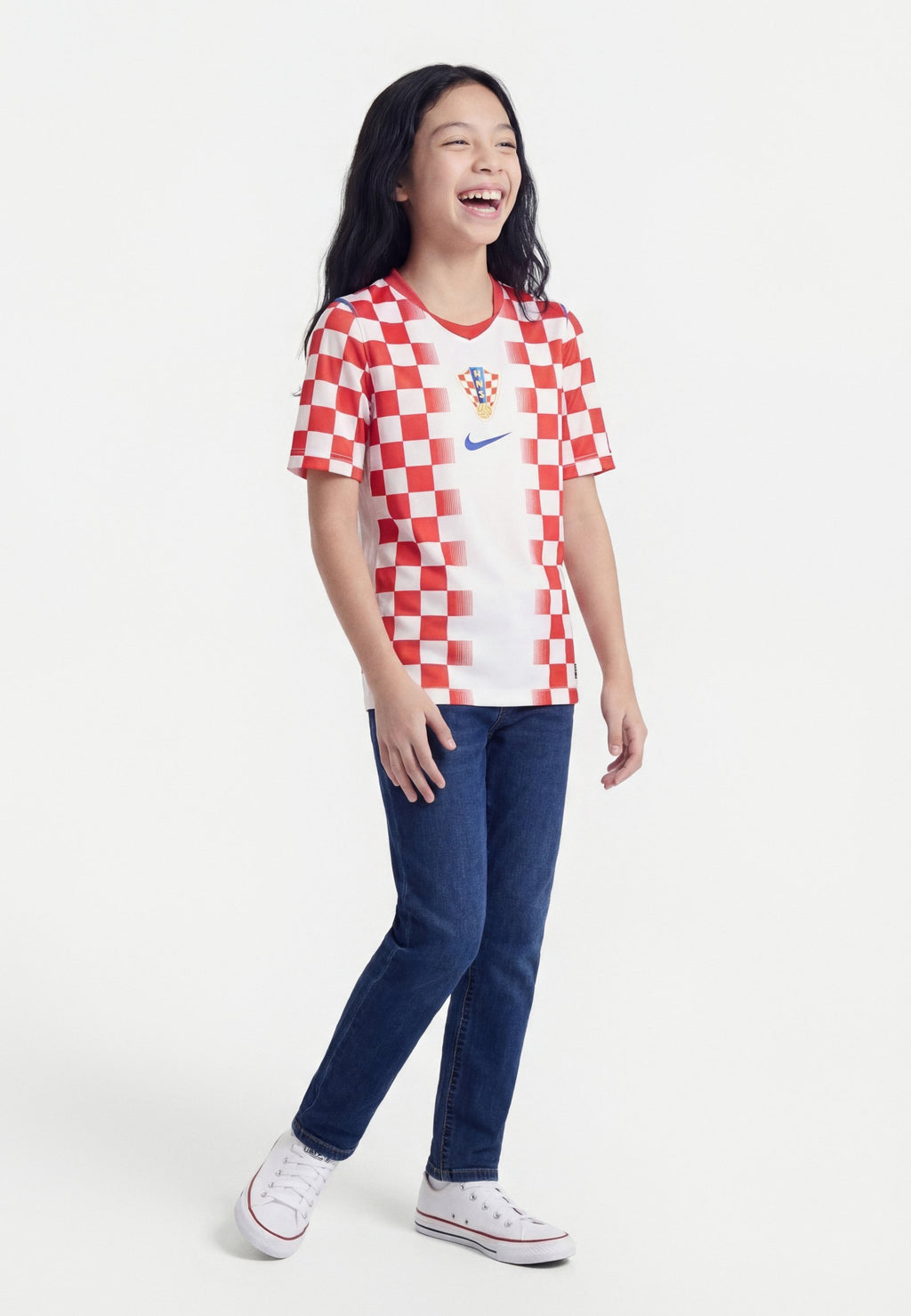 CROATIA STADIUM HOME UNISEX - Sports T-shirt - white/university red/hyper royal