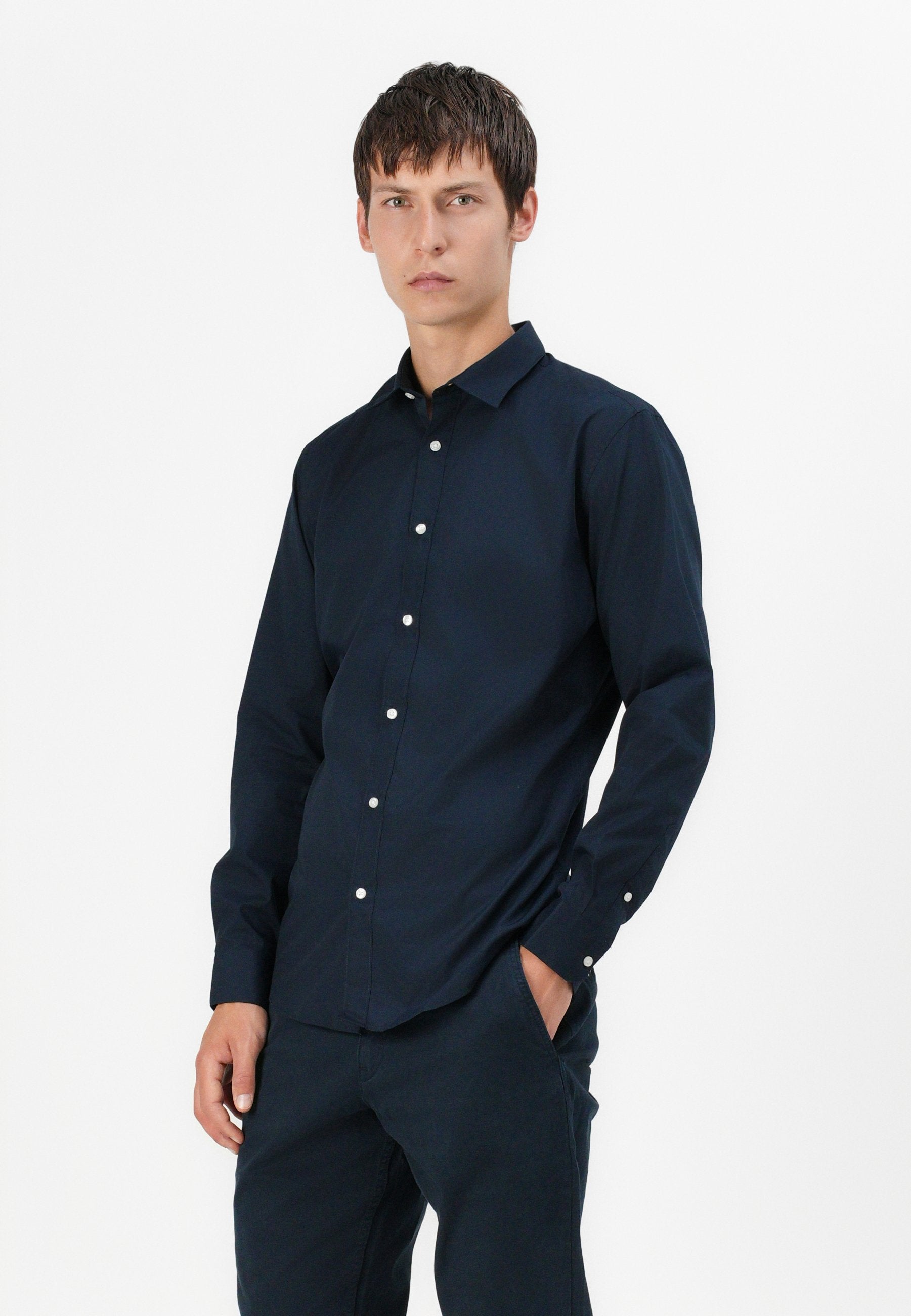 Slim Fit - Shirt - navy