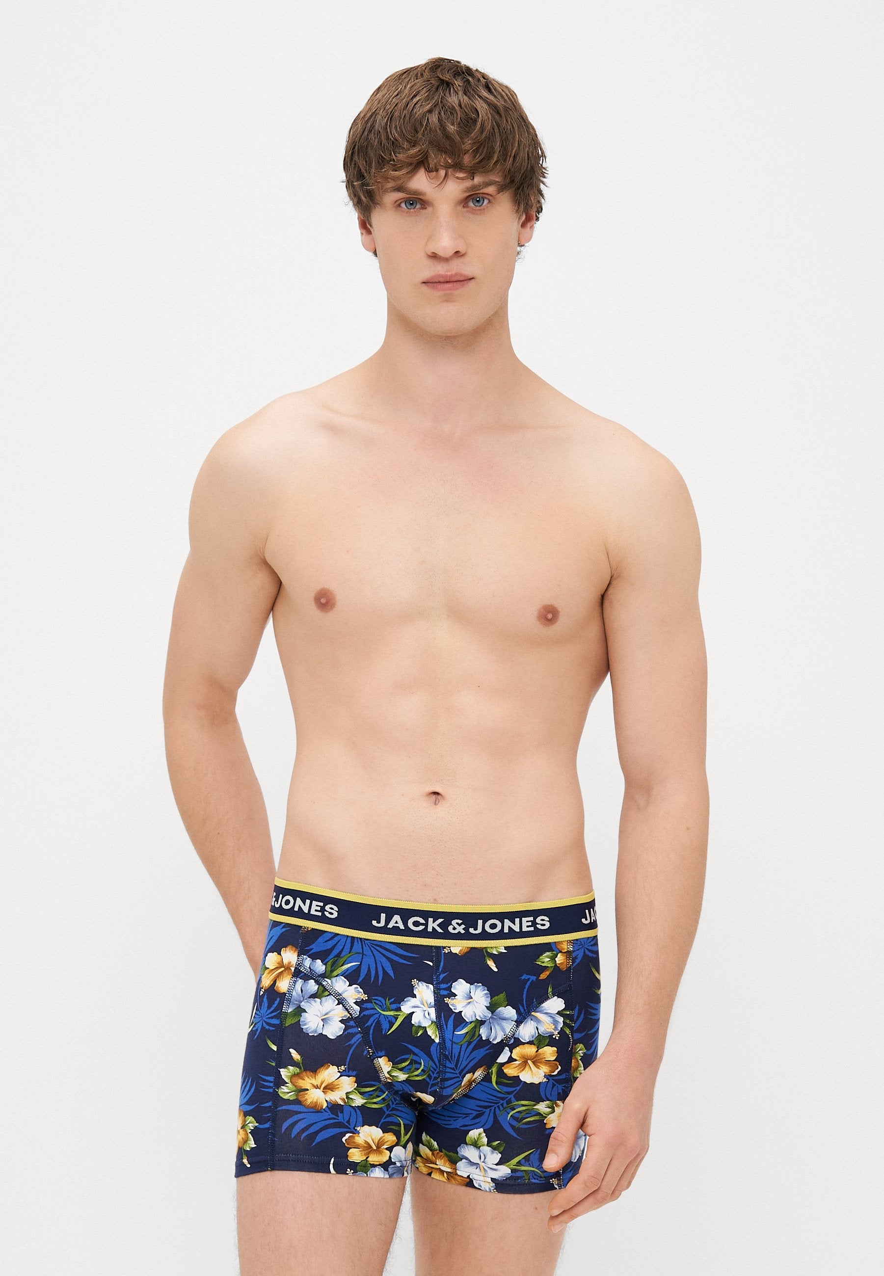 JACFLOWER TRUNKS 3 PACK - Trunks - black/bardaboes cherry/maritime blue