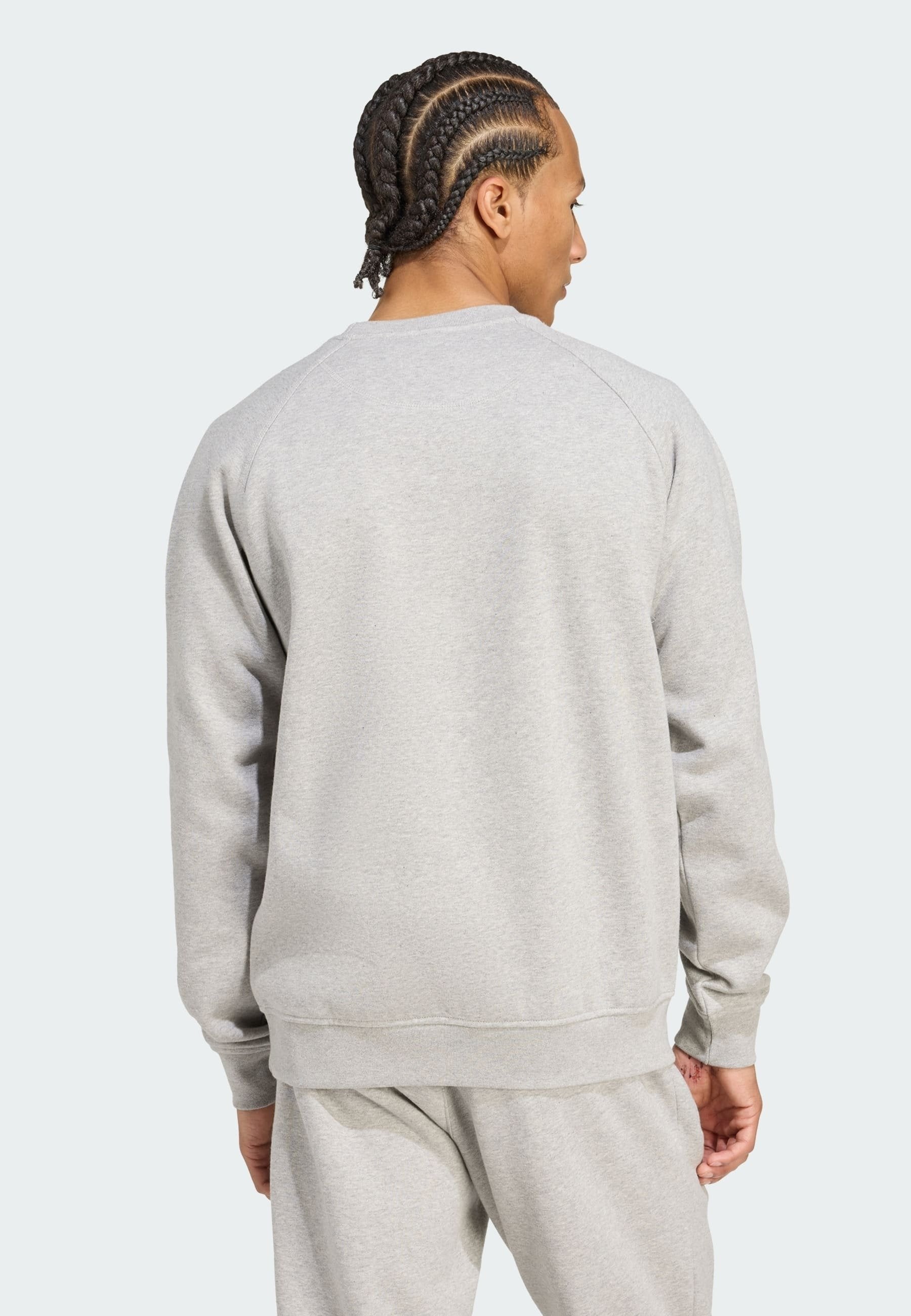 CREW - Sweatshirt - medium grey heather   white