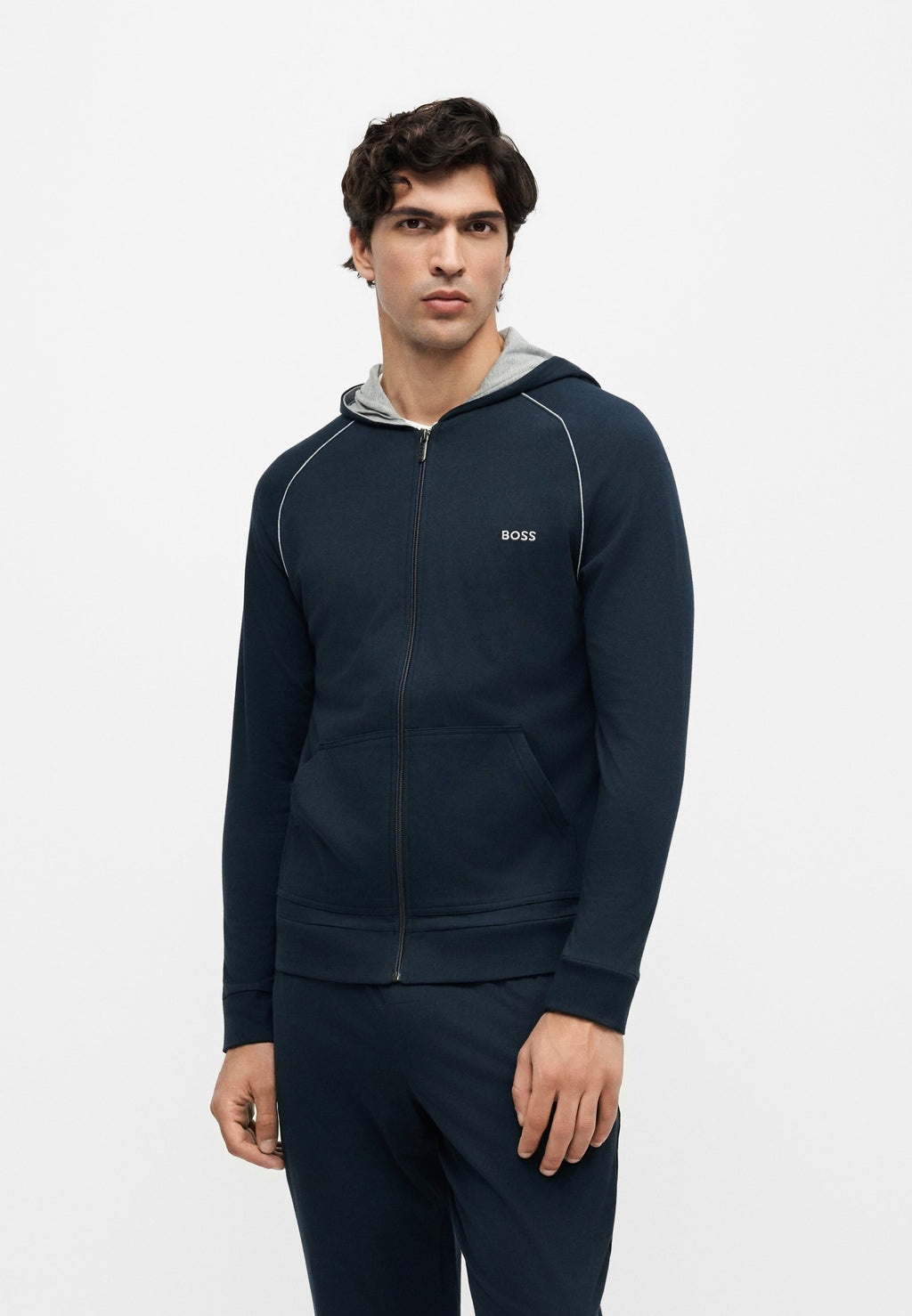 MIX MATCH JACKET  - Zip-up sweatshirt - dark blue