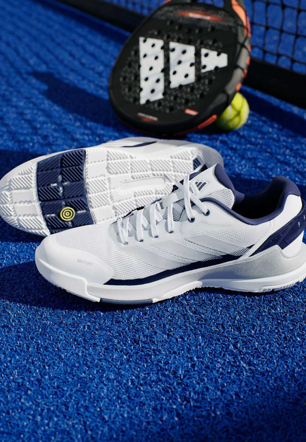 CRAZYQUICK LIGHTSTRIKE PADEL - Padel shoes - cloud white   silver metallic   dark blue