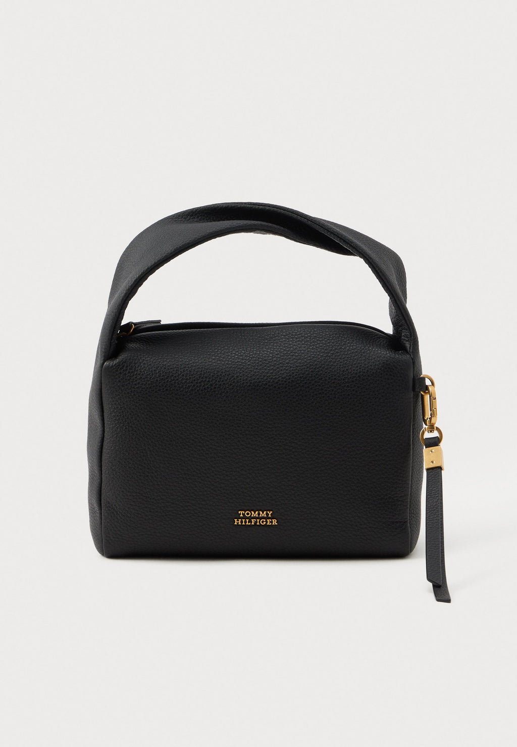 CITY LEATHER TWIST HANDLE BAG - Handbag - black