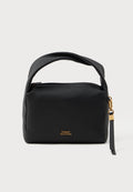 CITY LEATHER TWIST HANDLE BAG - Handbag - black