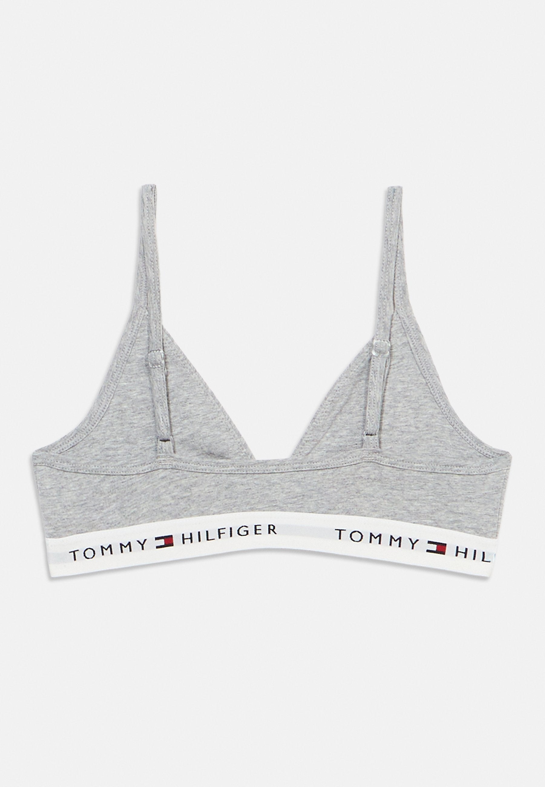 2-PACK SIGNATURE UNPADDED TRIANGLE BRALETTE - Bustier - white/grey