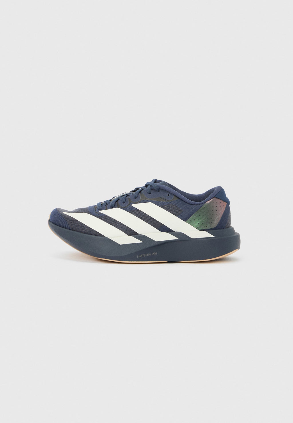 ADIZERO EVO SL J UNISEX - Road running shoes - shadow navy/white/warm sandstone