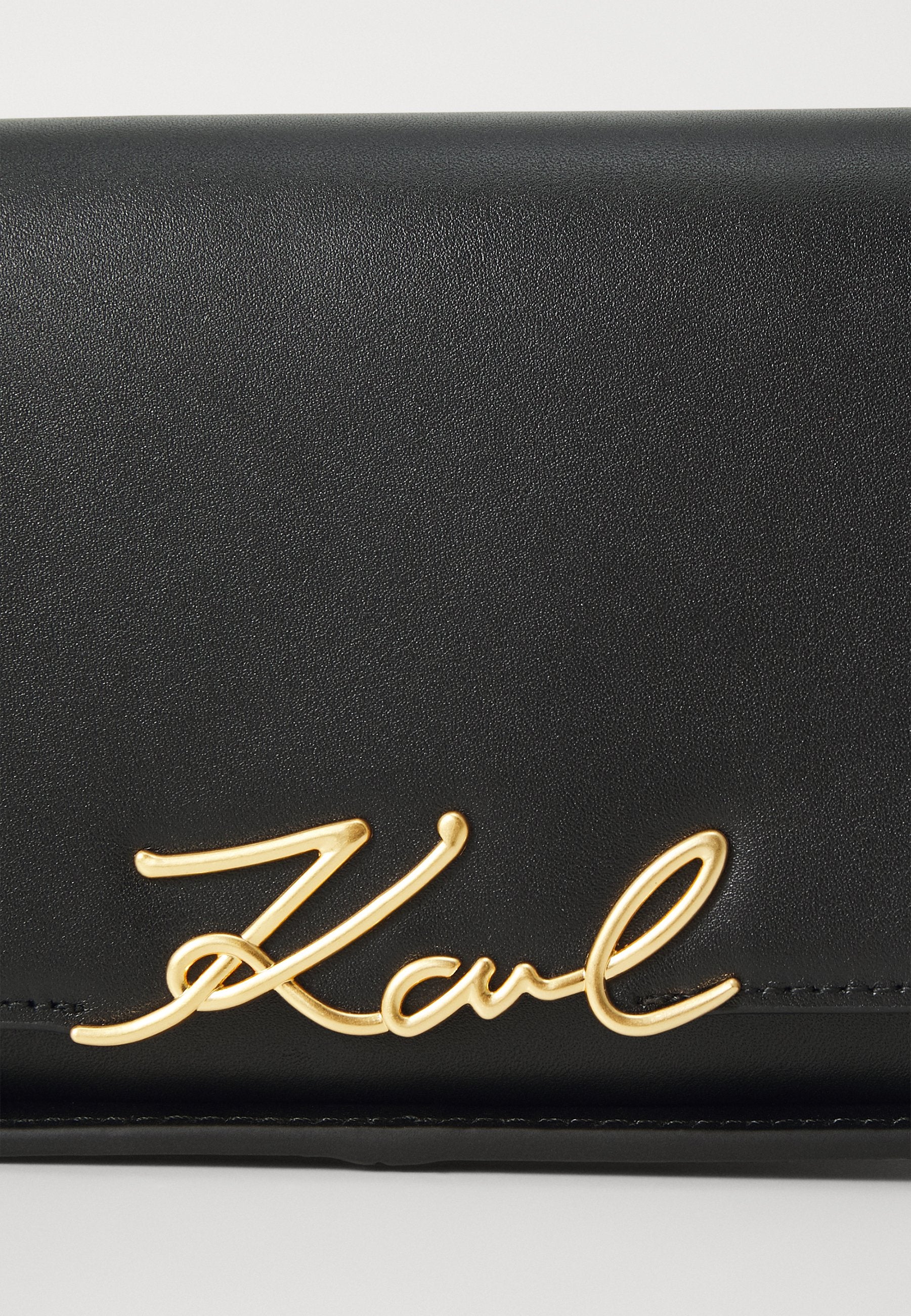 SIGNATURE CROSSBODY - Handbag - black/vibration gold