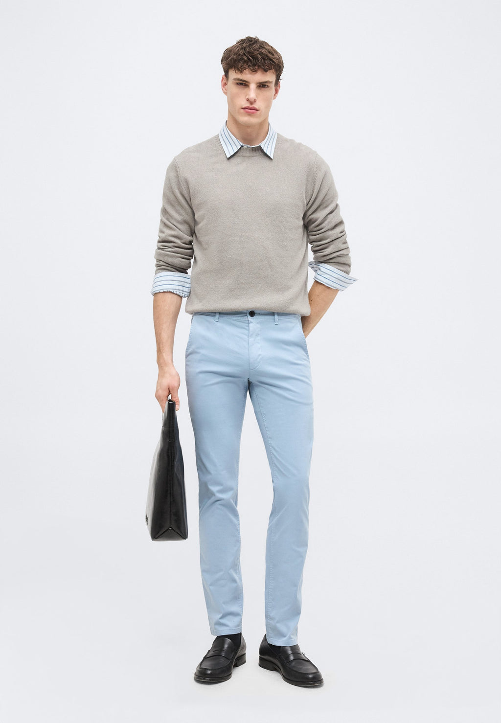 SLIM - Chinos - light pastel blue