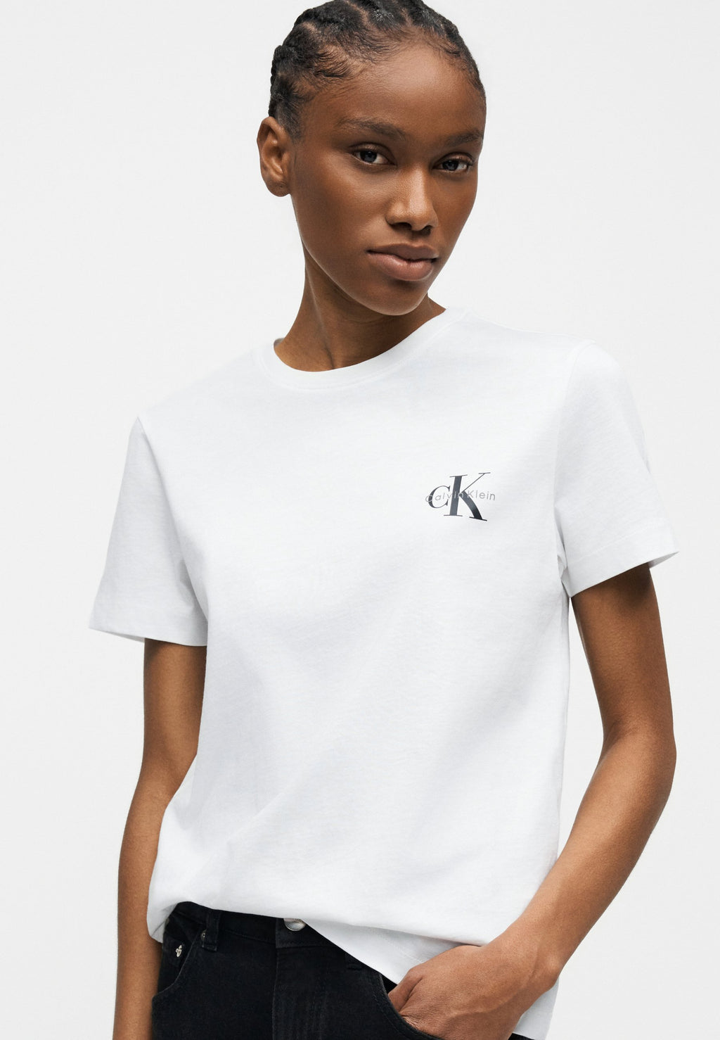 MONOLOGO TEE 2 PACK - Basic T-shirt - vanilla custard/white