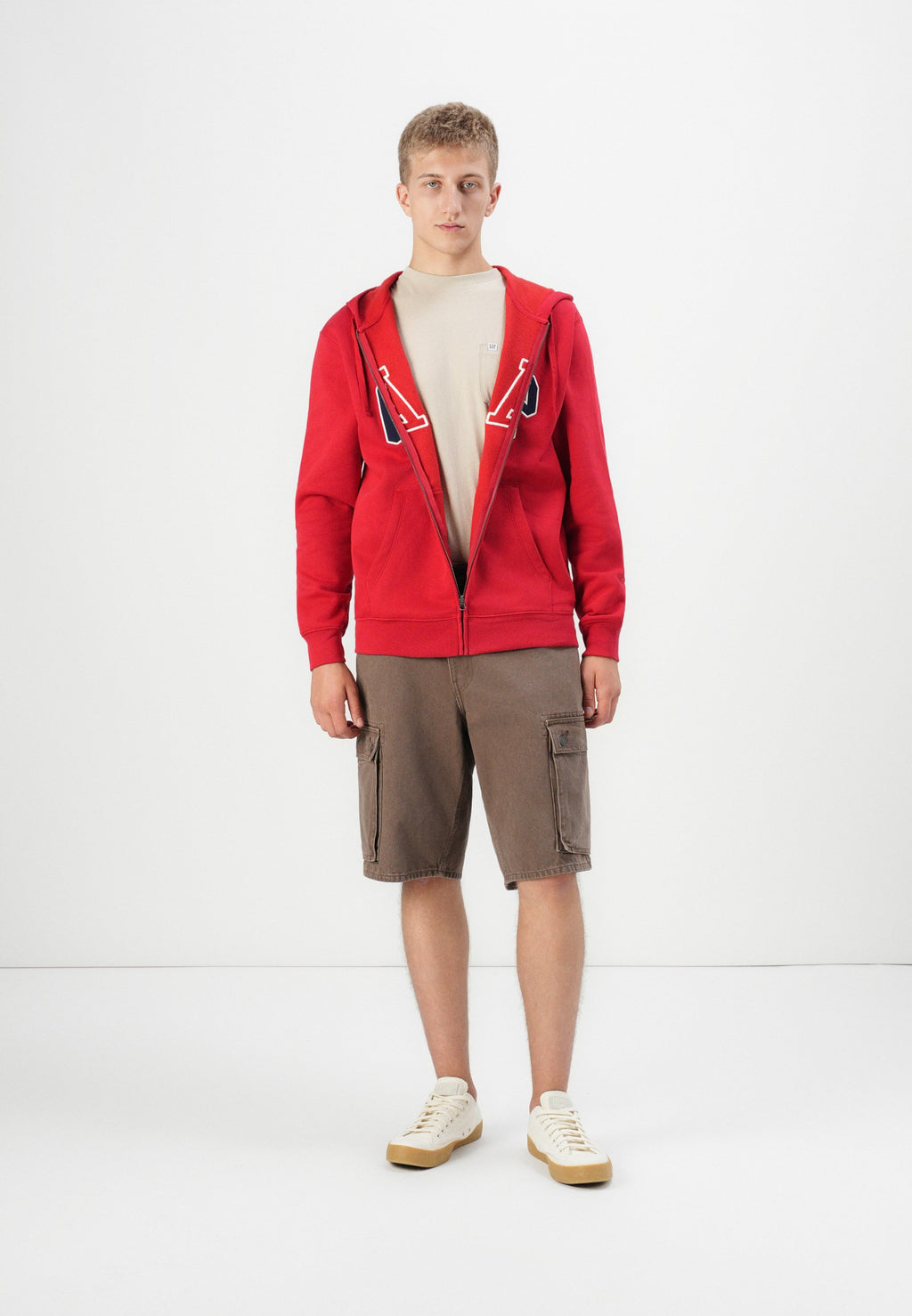 HERITAGE LOGO - Zip-up sweatshirt - red apple