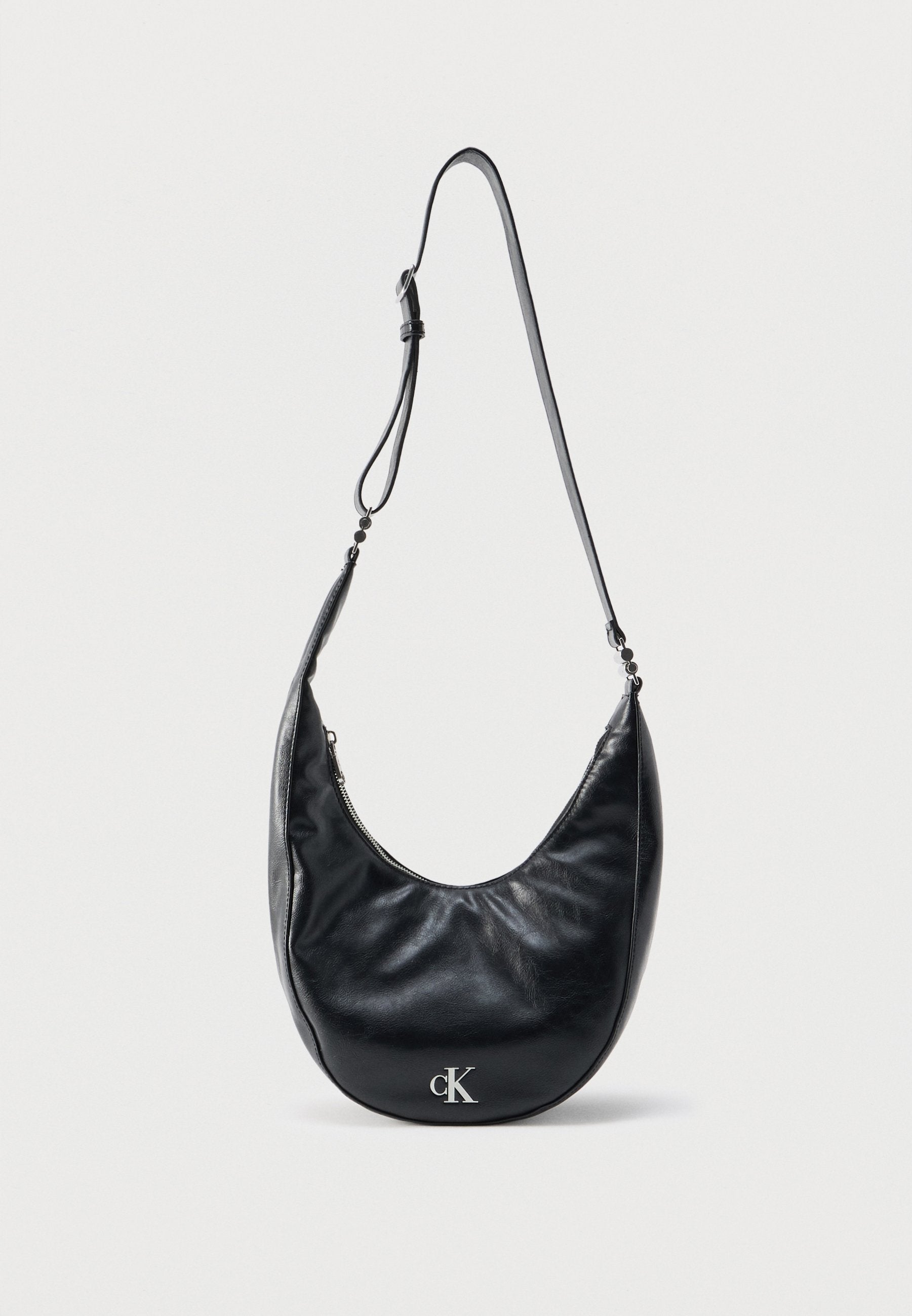 BUCKLE CONVERTIBLE SMALL HOBO - Handbag - black