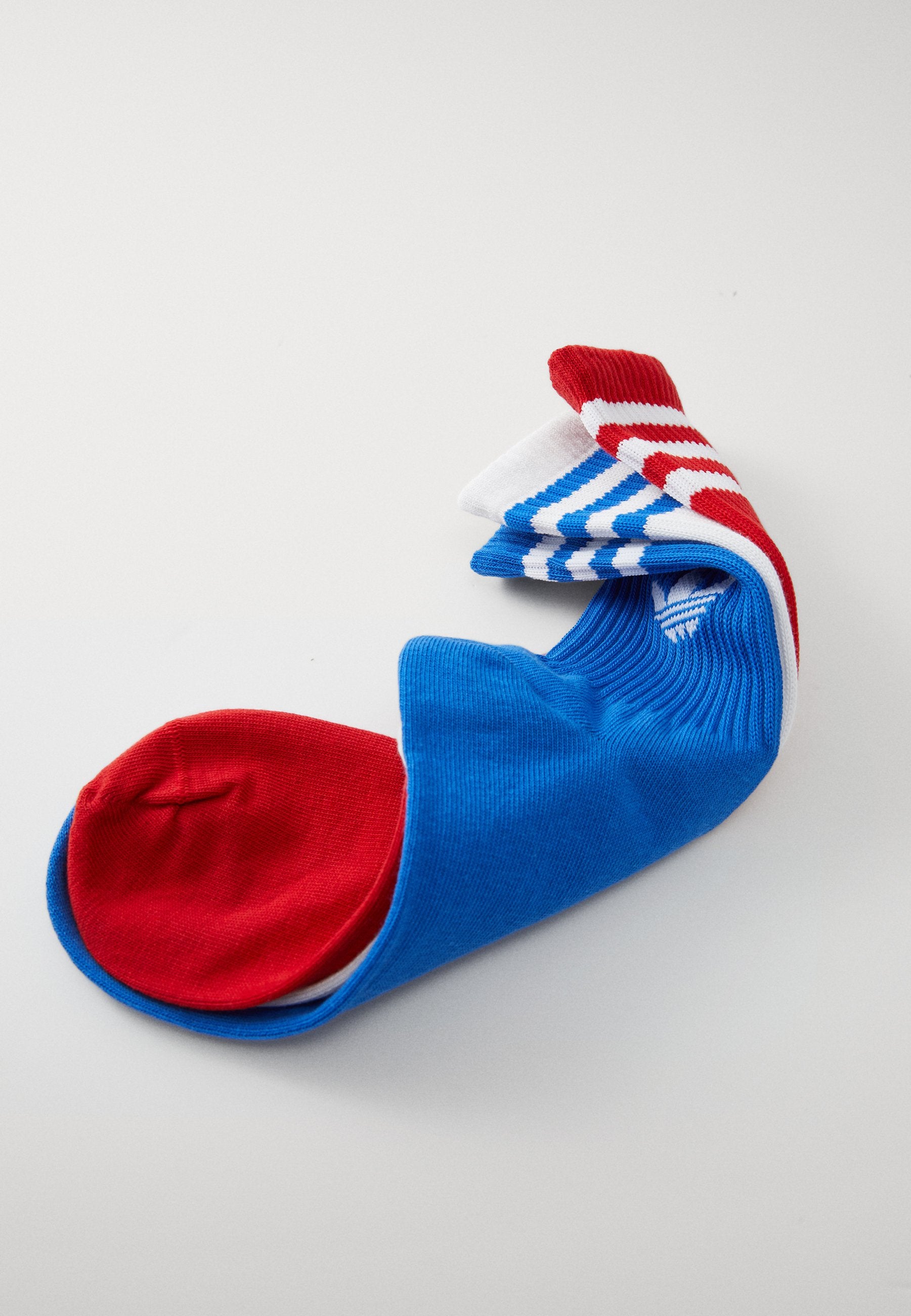 STRIPES CREW UNISEX 3'LÜ PAKET - Çorap - better scarlet/blue/white