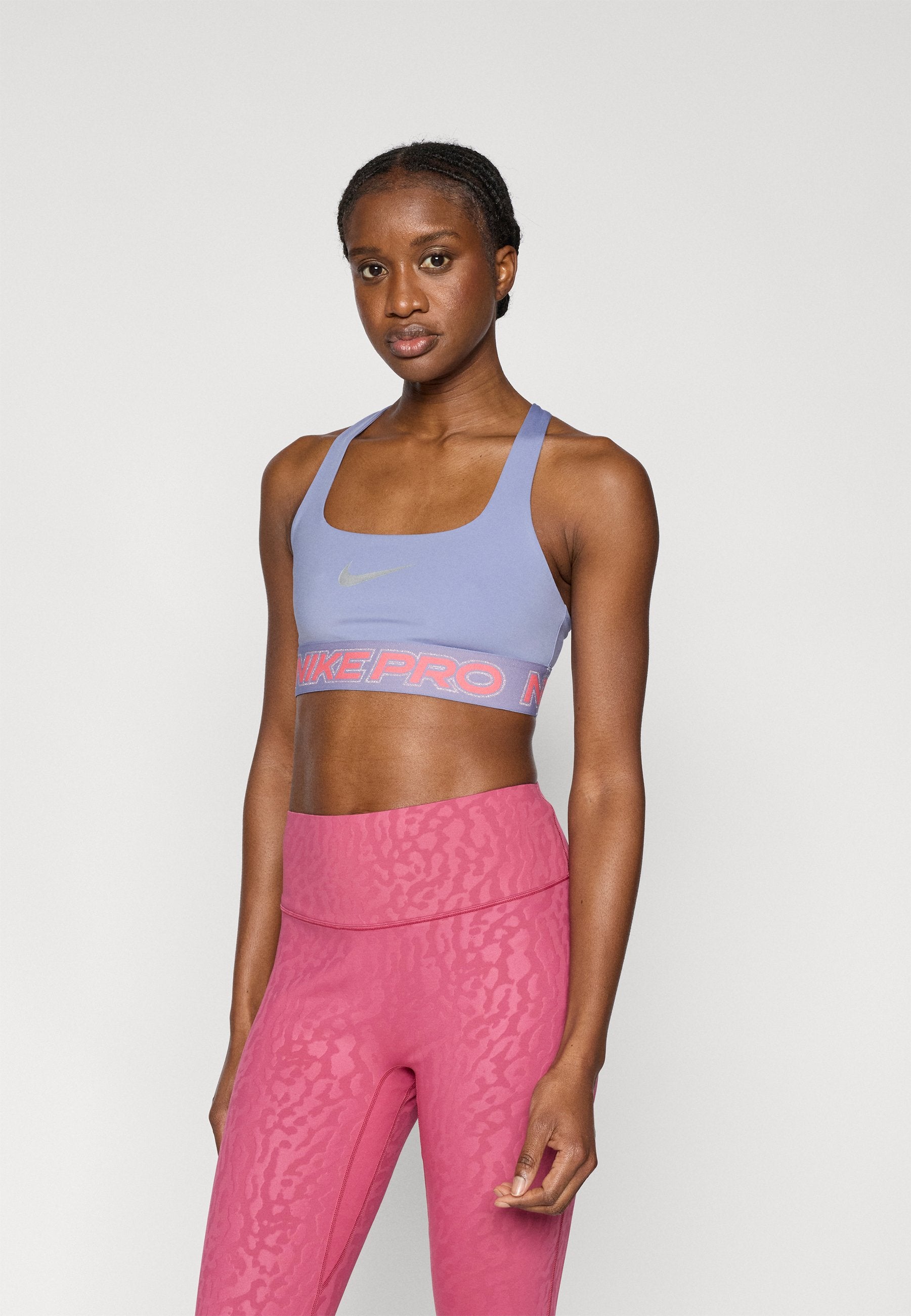 W NP DF BRA TT GRX - Soutien-gorge de sport maintien moyen - iron purple/sea coral/metallic silver-coloured