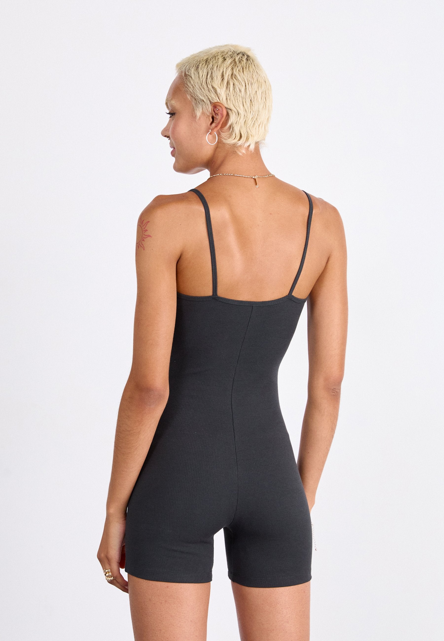 ESSENTIALS RIBBED BODYSUIT - Body - black