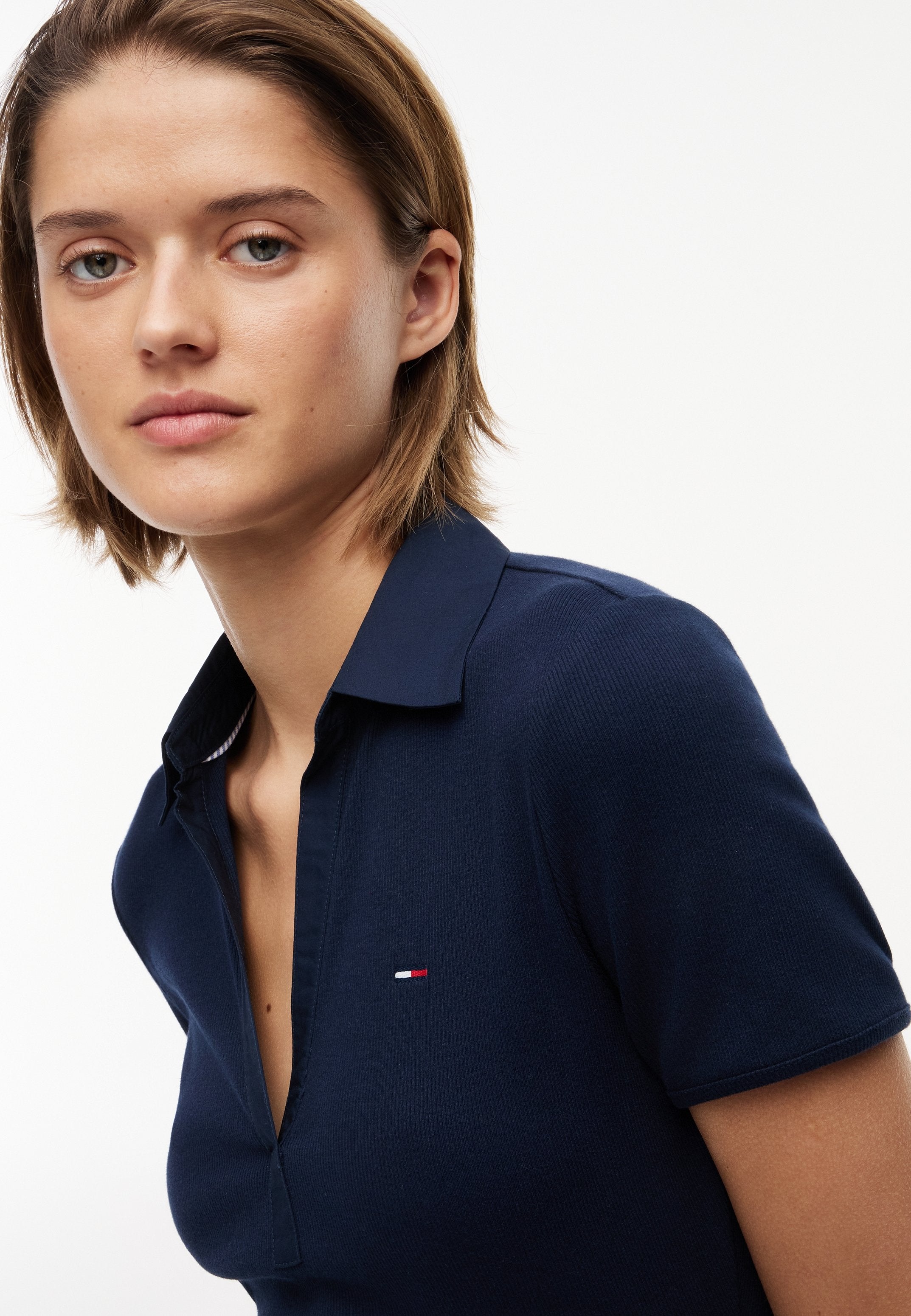 ROBE POLO SLIM MINI - Robe de jour - bleu marine foncé