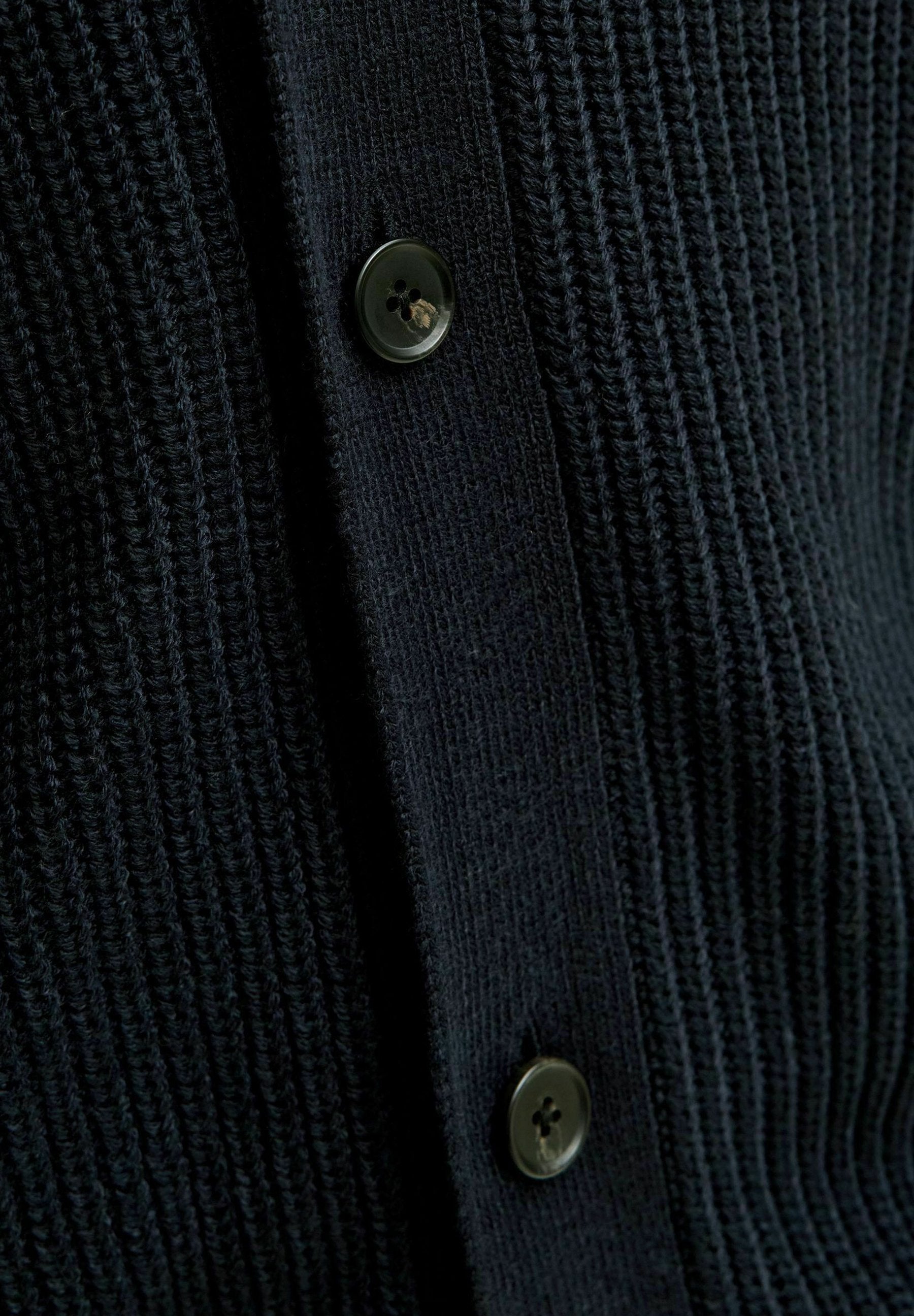 Knitted Plain Knitted - Cardigan - sky captain