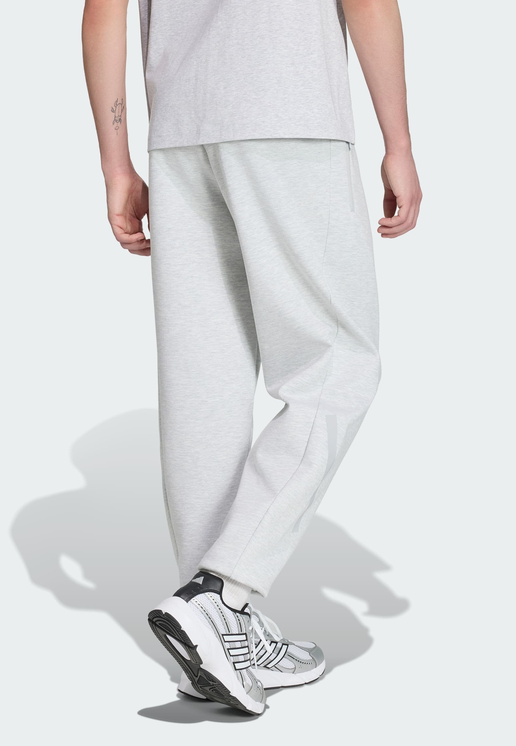 ADIDAS Z.N.E. PANTS - Tracksuit bottoms - light grey heather