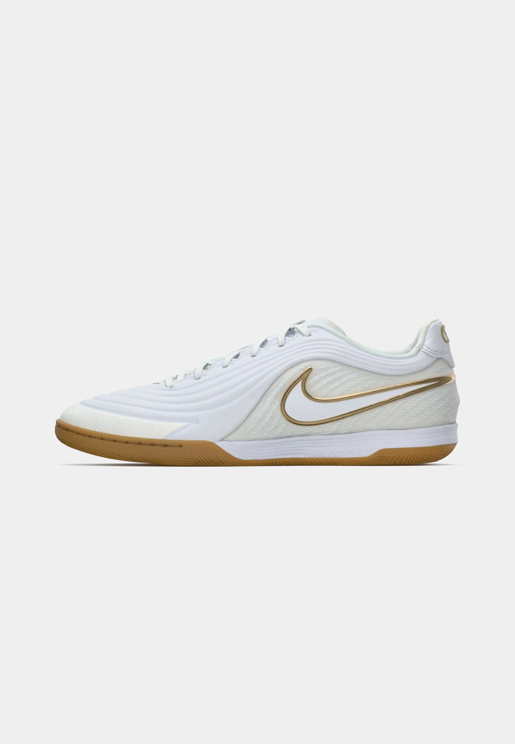 TIEMPO REACTGATO UNISEX - Indoor football boots - white/metallic gold-coloured