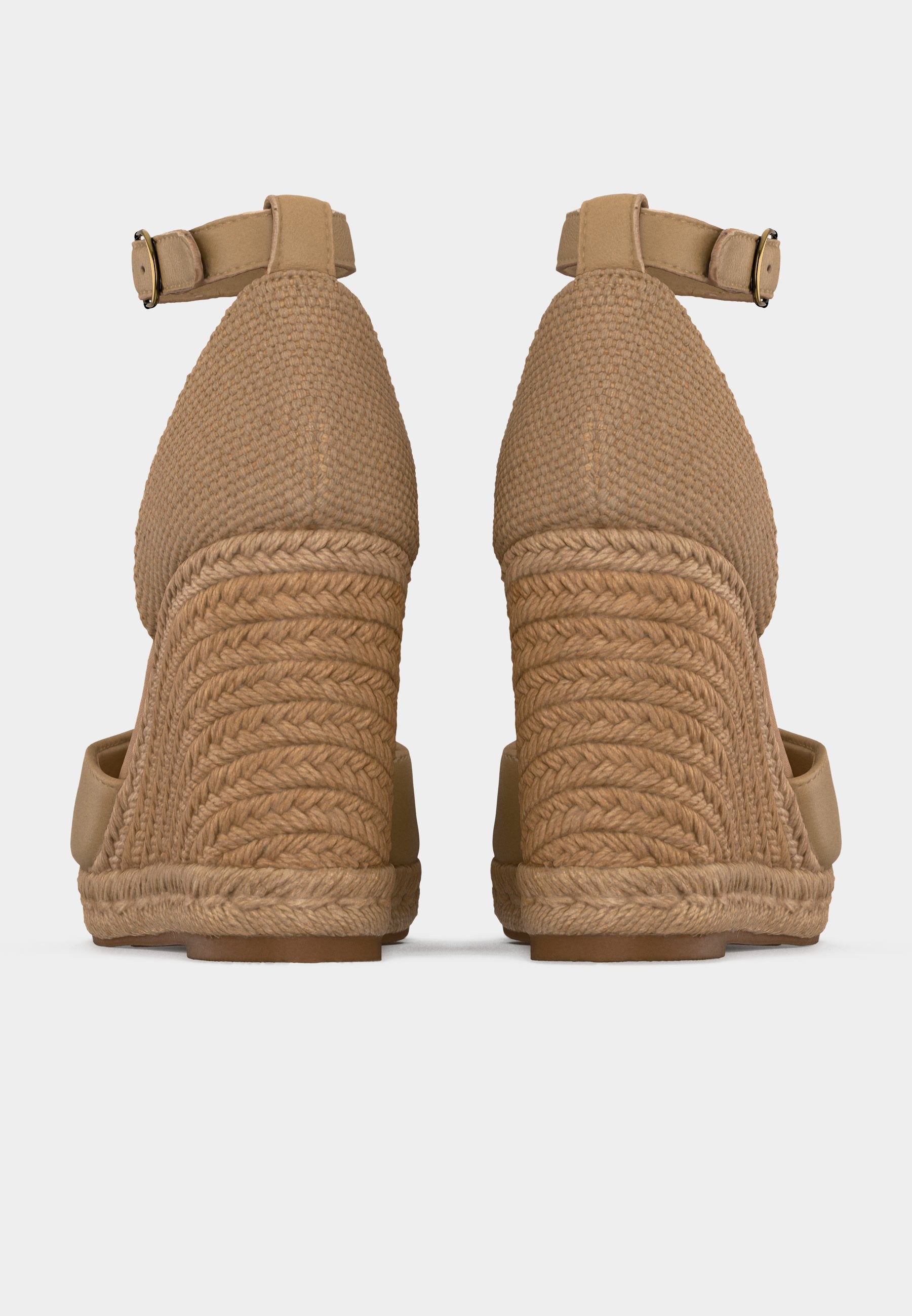 PLATE WEDGE - Platform sandals - desert