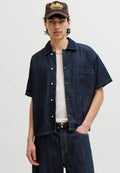 Denim Cropped Fit - Shirt - blue denim
