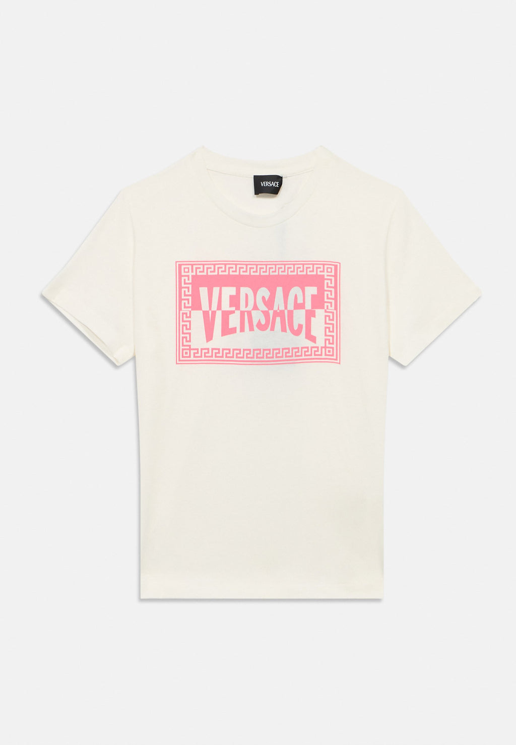 CONTRAST LOGO UNISEX - Print T-shirt - bianco/rosa