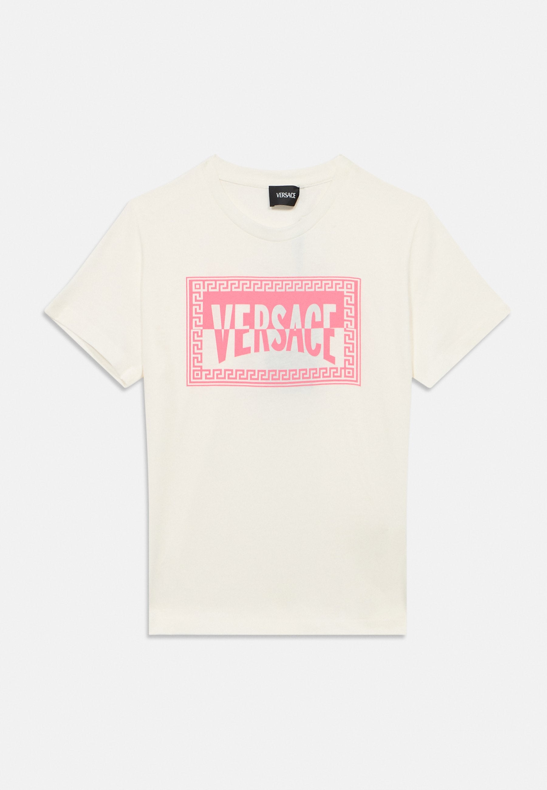 CONTRAST LOGO UNISEX - Print T-shirt - bianco/rosa