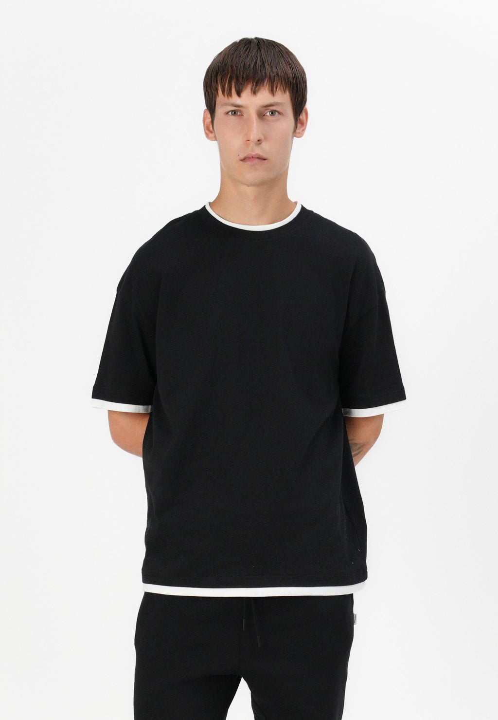 Regular Fit - Tracksuit bottoms - black