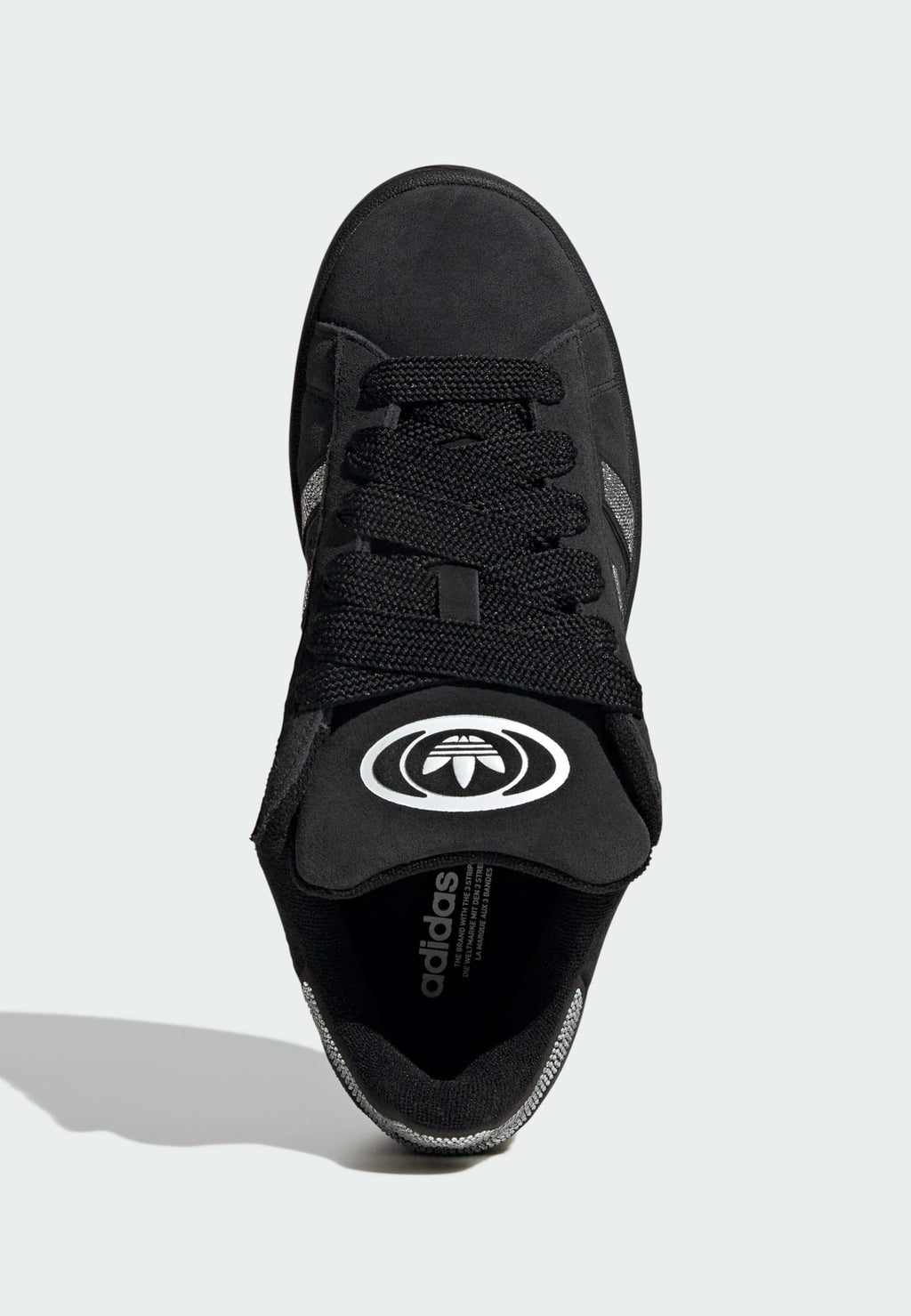 CAMPUS 00S W RHINESTONE - Trainers - core black silver met ftwr white