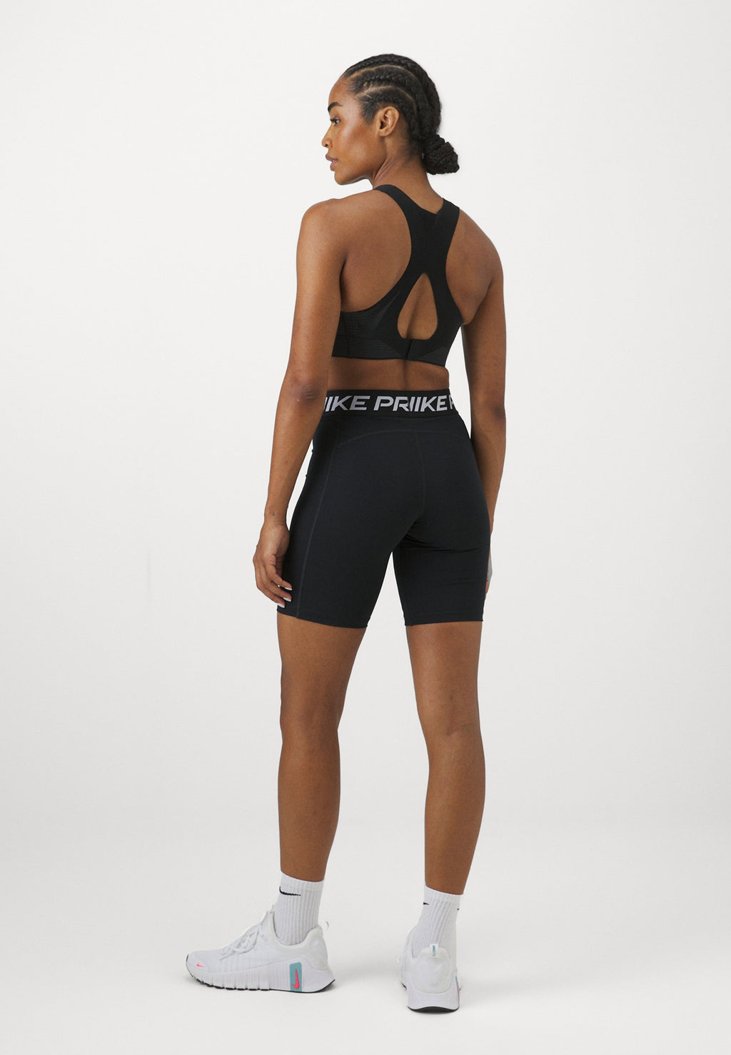 SHORT - Leggings - black/white