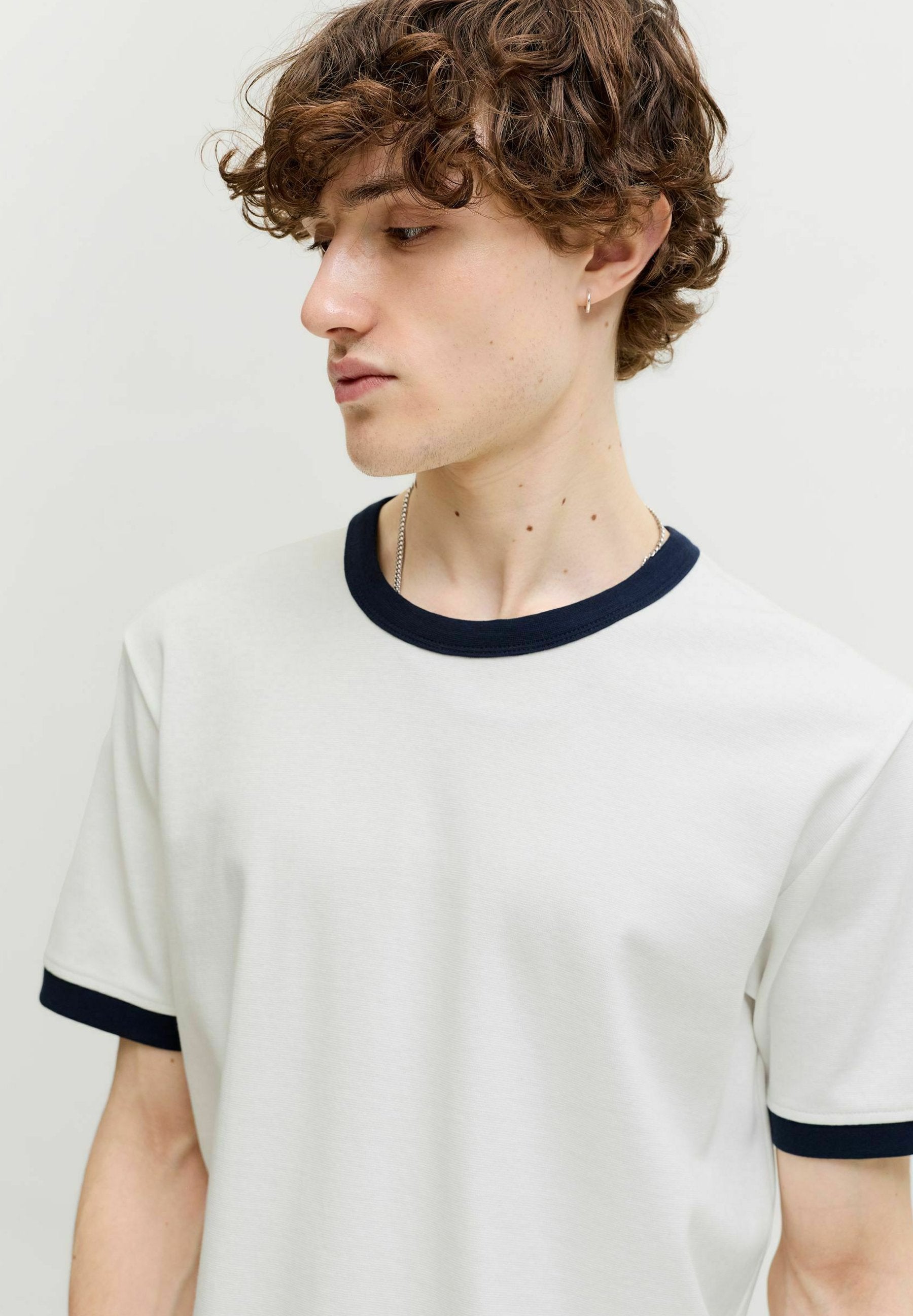 Colour block - Basic T-shirt - snow white
