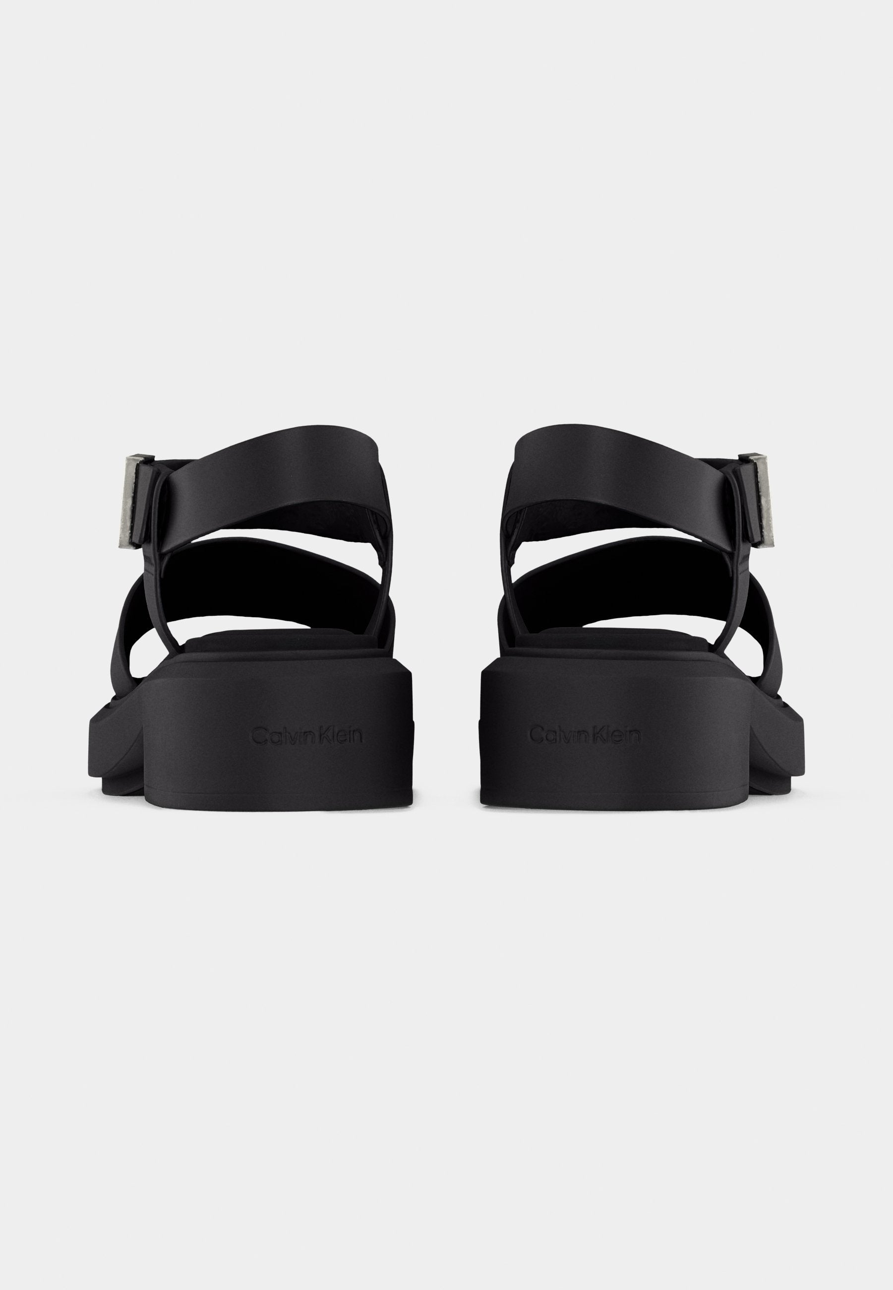 Platform sandals - triple black