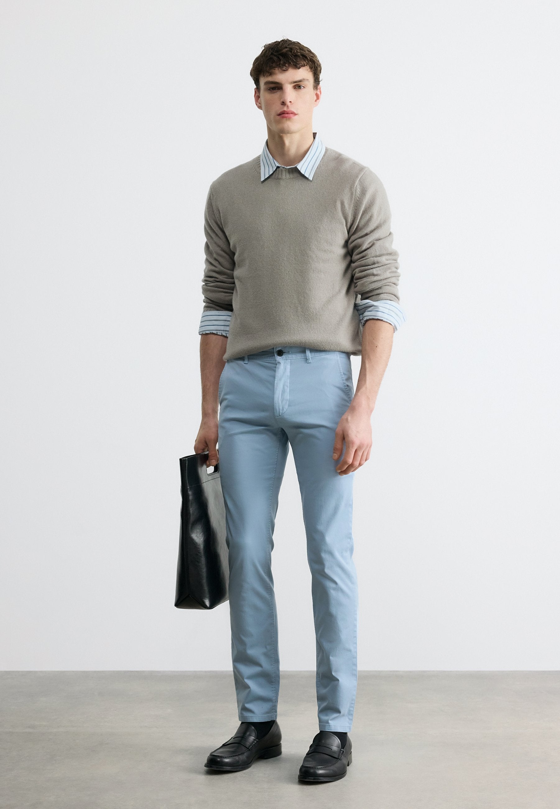 SLIM - Chinos - light pastel blue