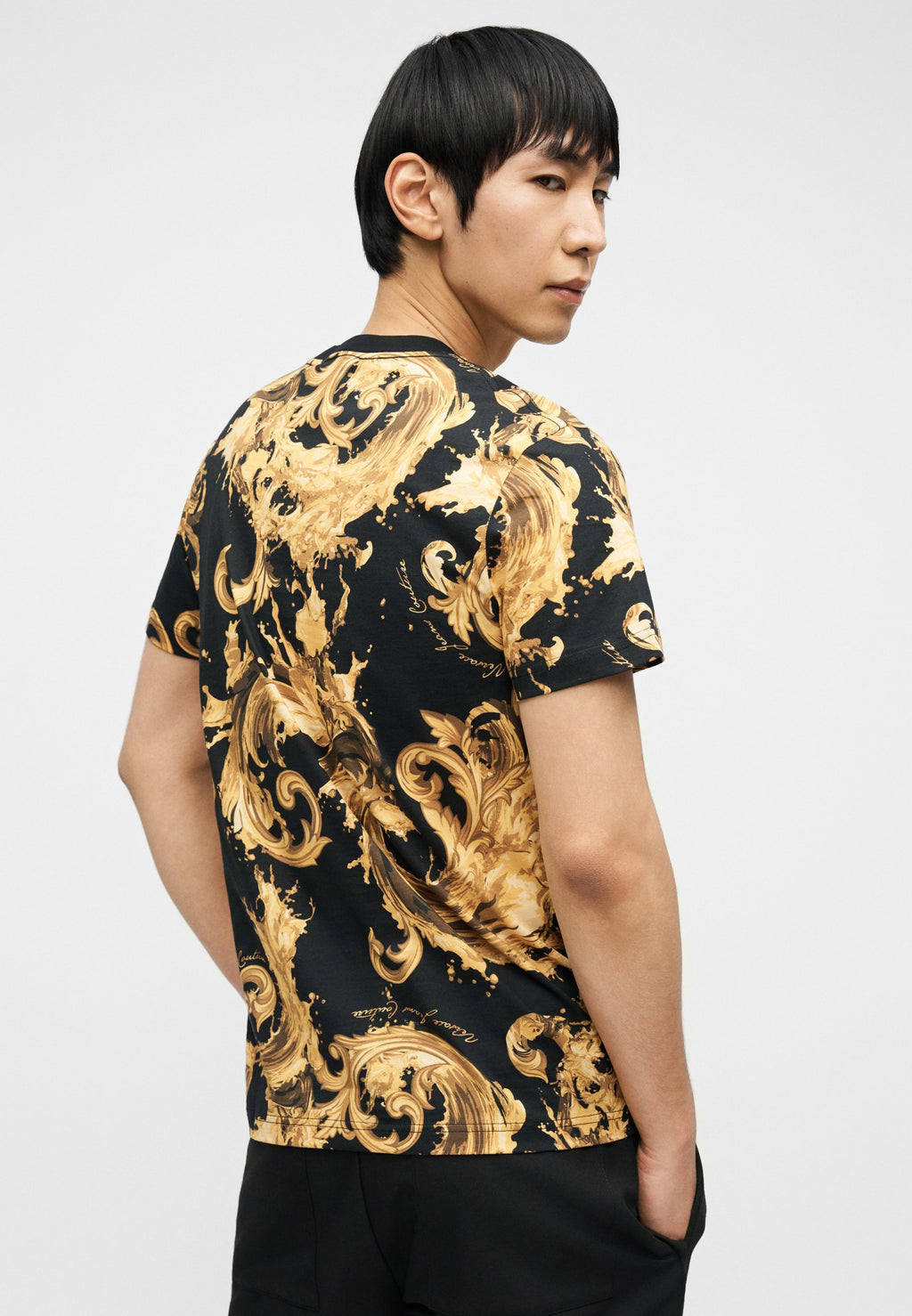 PRINT - Print T-shirt - black/gold-coloured