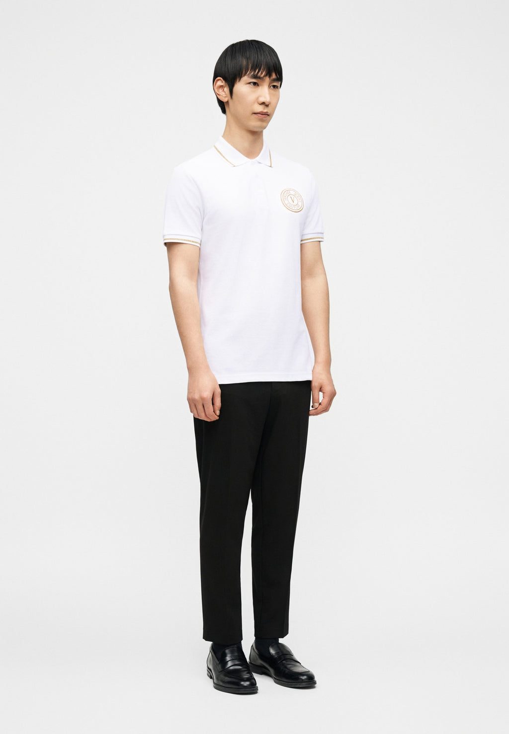 EMBLEM - Polo shirt - white/gold-coloured
