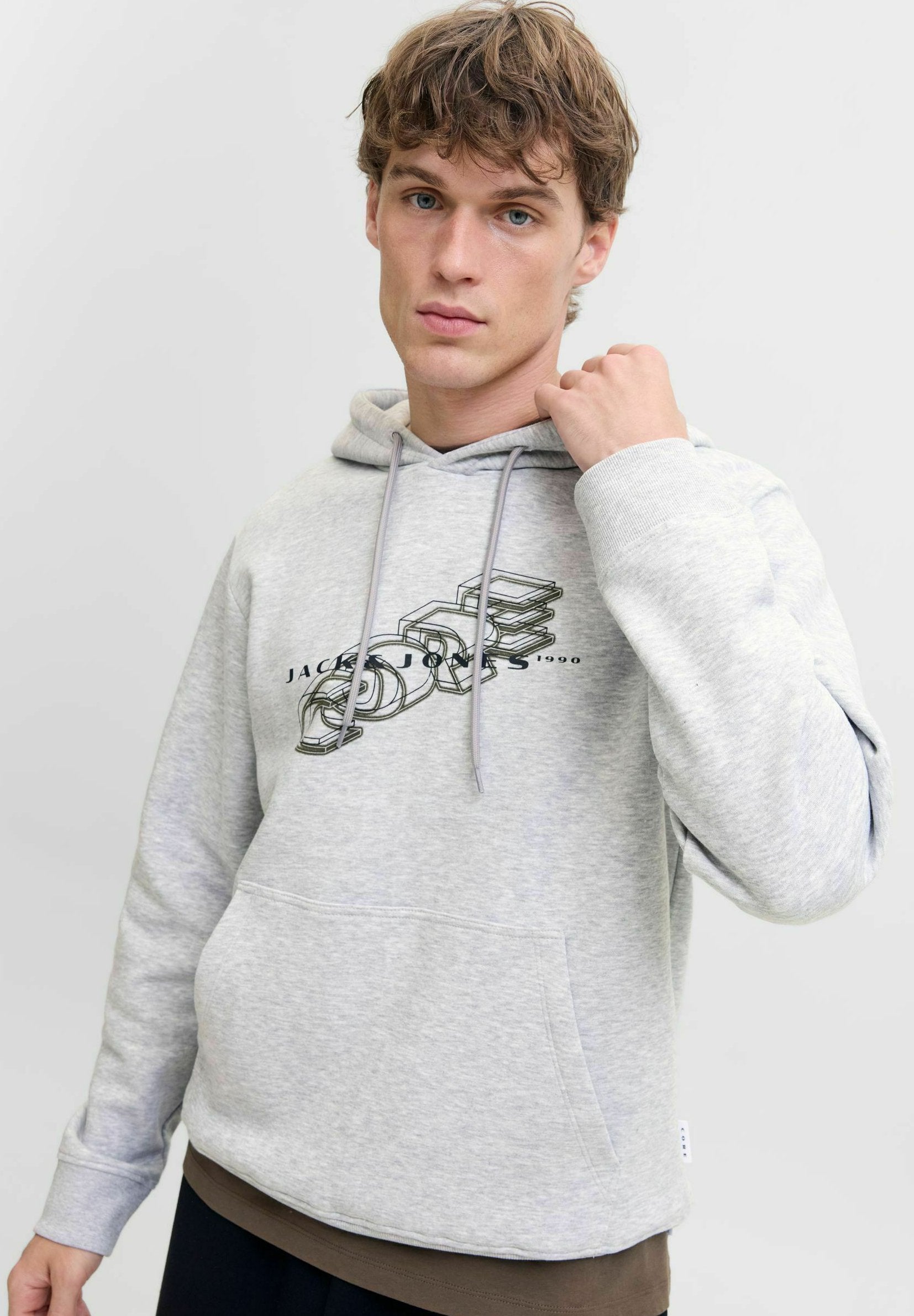 JCOFUSION BRANDING - Hoodie - light grey melange