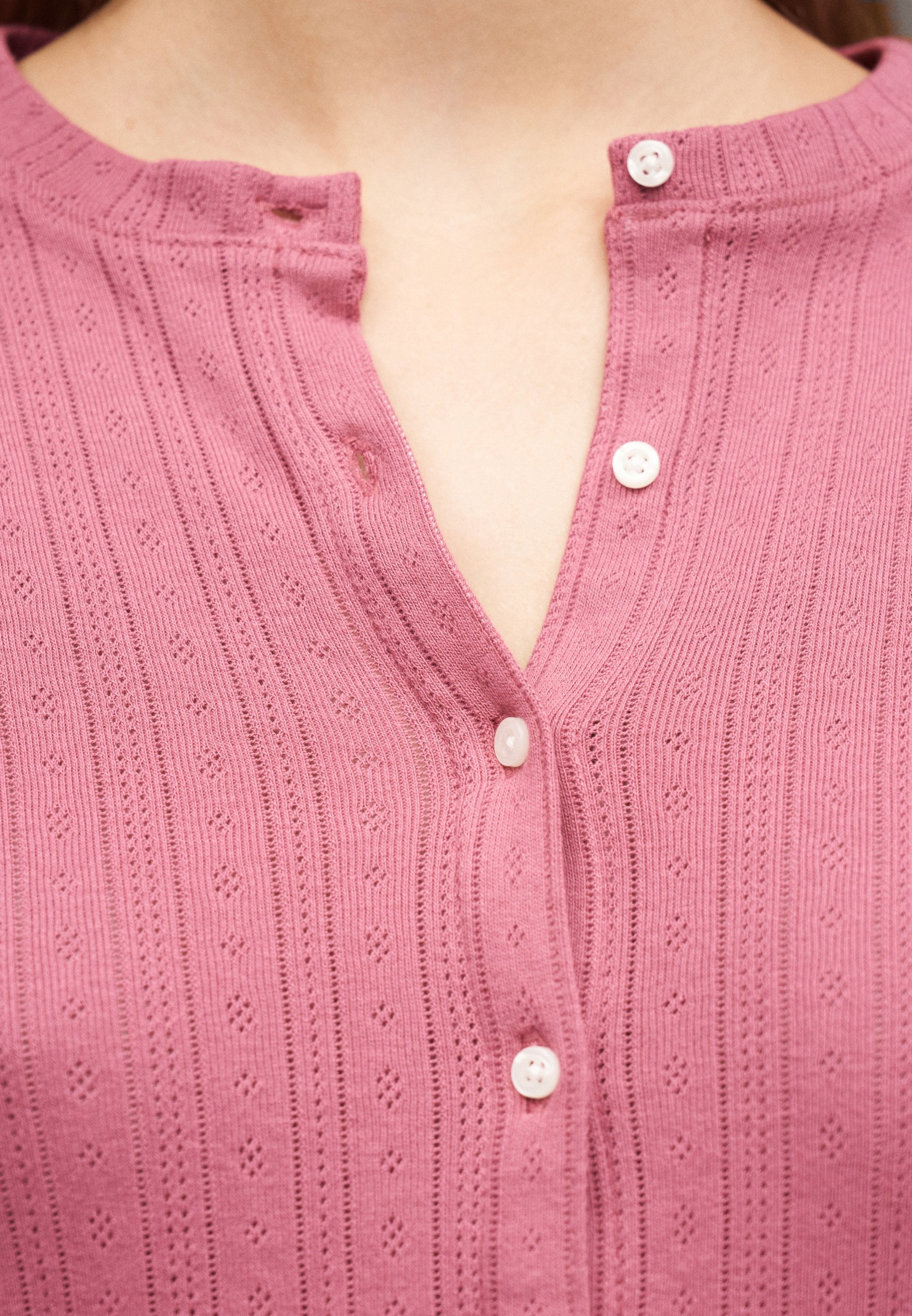 Cardigan - painted rose