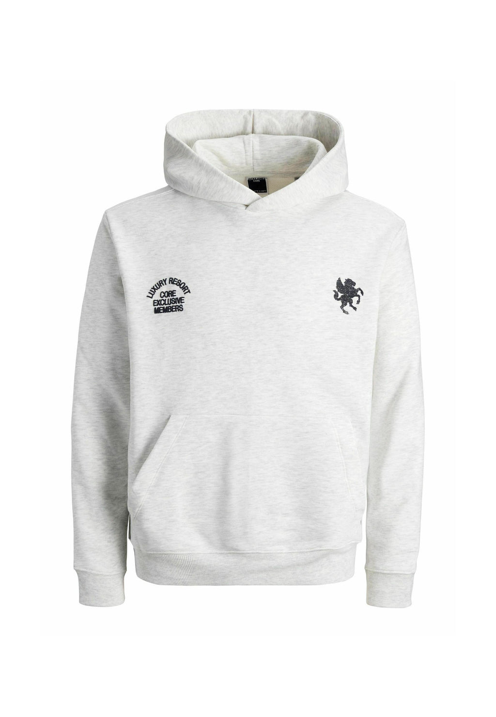 Hoodie - white melange