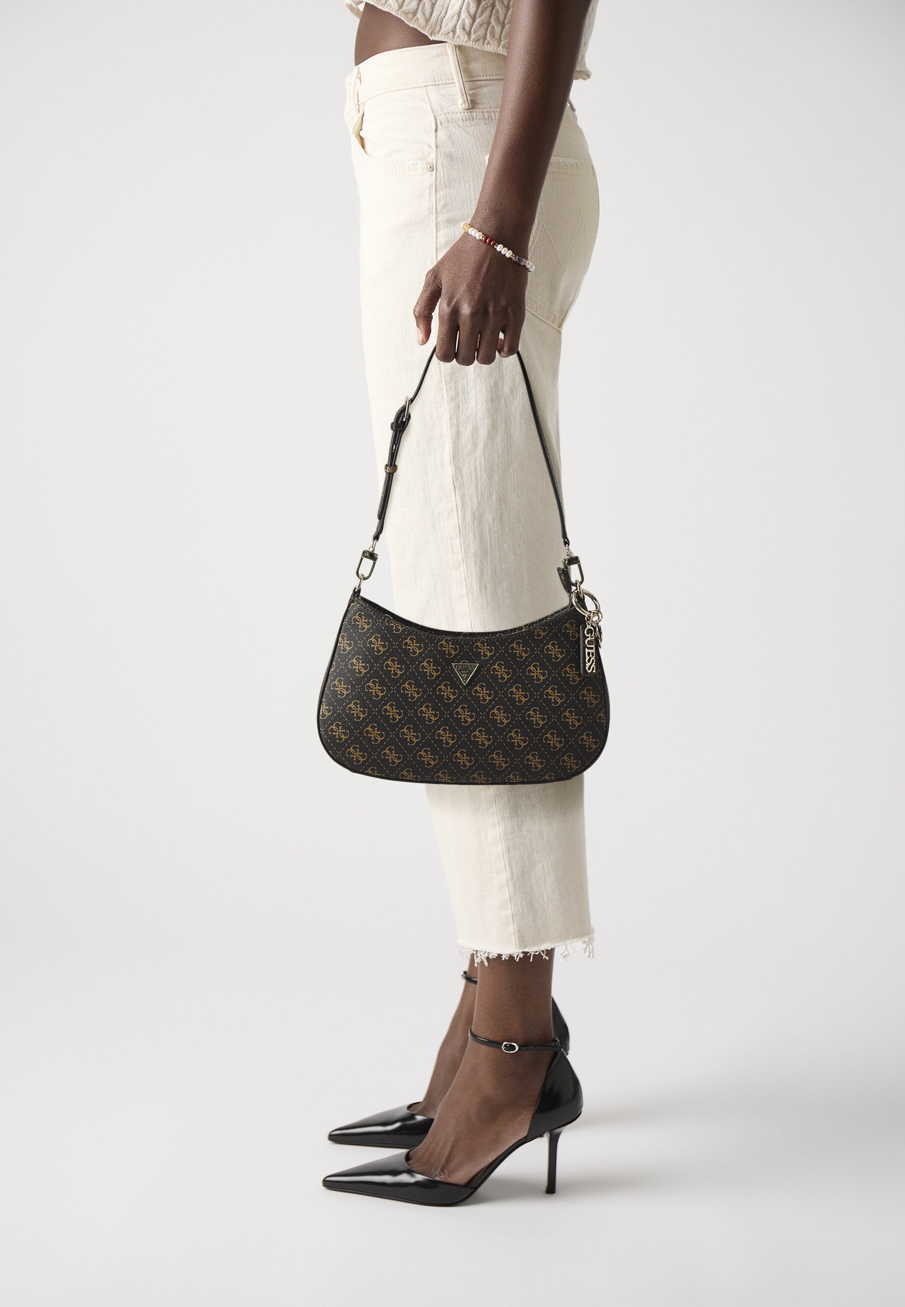 NOELLE II TOP ZIP SHOULDER BAG - Handbag - brown