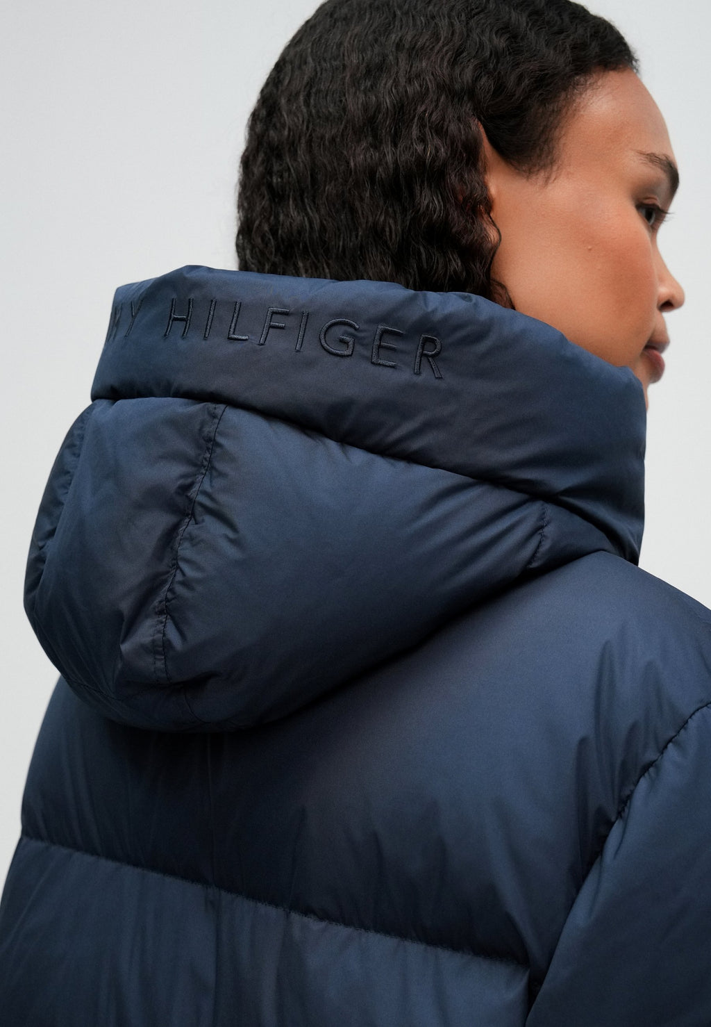 معطف داون WATER REPELLENT DOWN LONGLINE WRAP COAT - داكن ليلي بحري