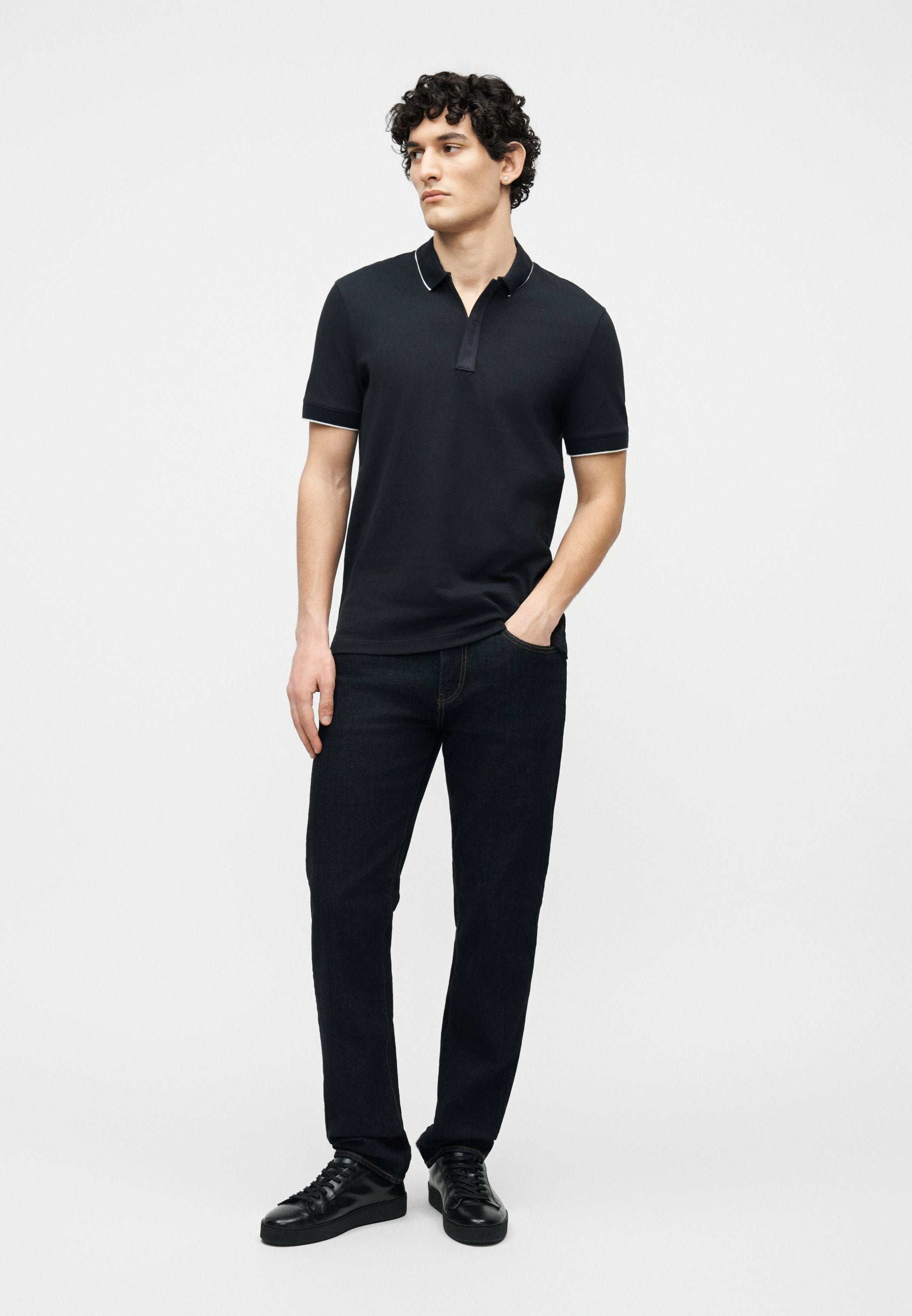 SLIM - Polo shirt - deep navy