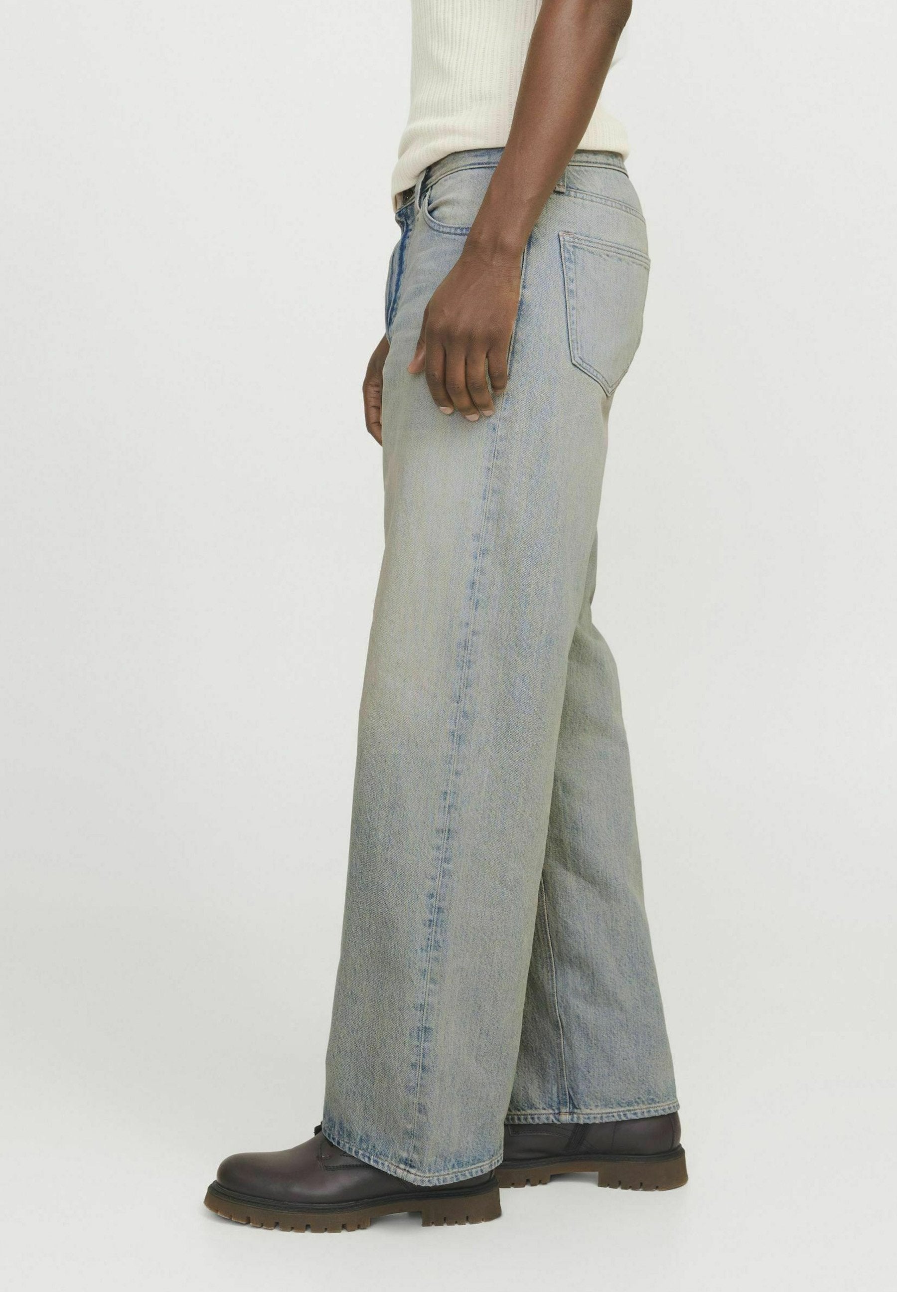 Wide fit JJIDAVE JJCOOPER AM 888 NOOS - Baggy Jeans - blue denim