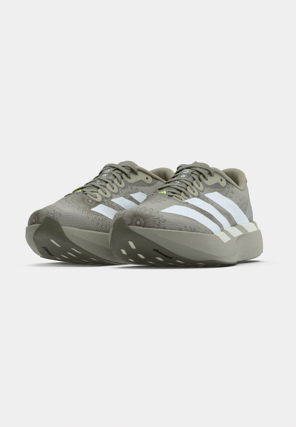 ADIZERO EVO SL - Baskets - sesame/footwear white/legacy green