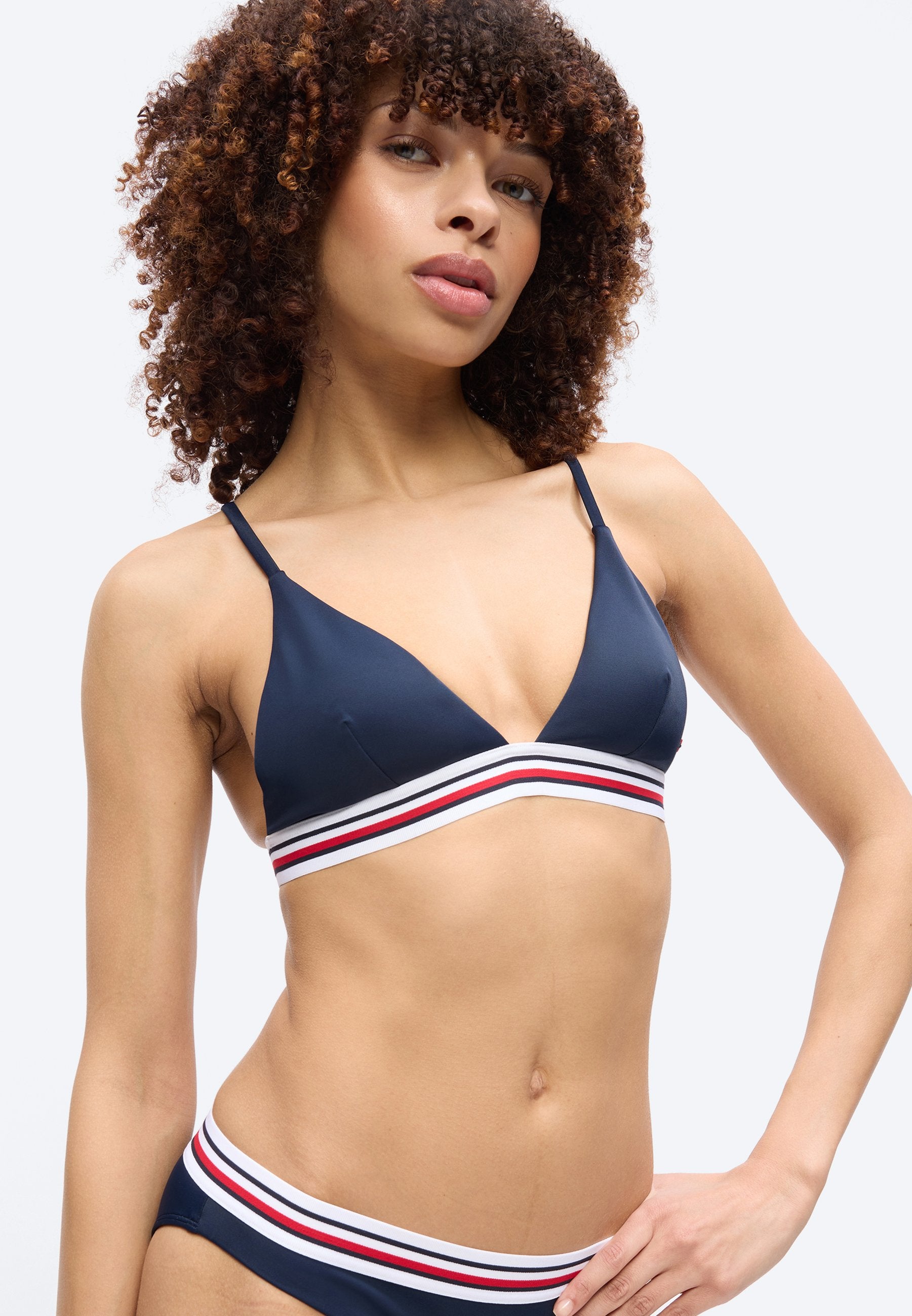HAUT DE BIKINI TRIANGLE GLOBAL STRIPE - Haut de bikini - bleu marine nuit