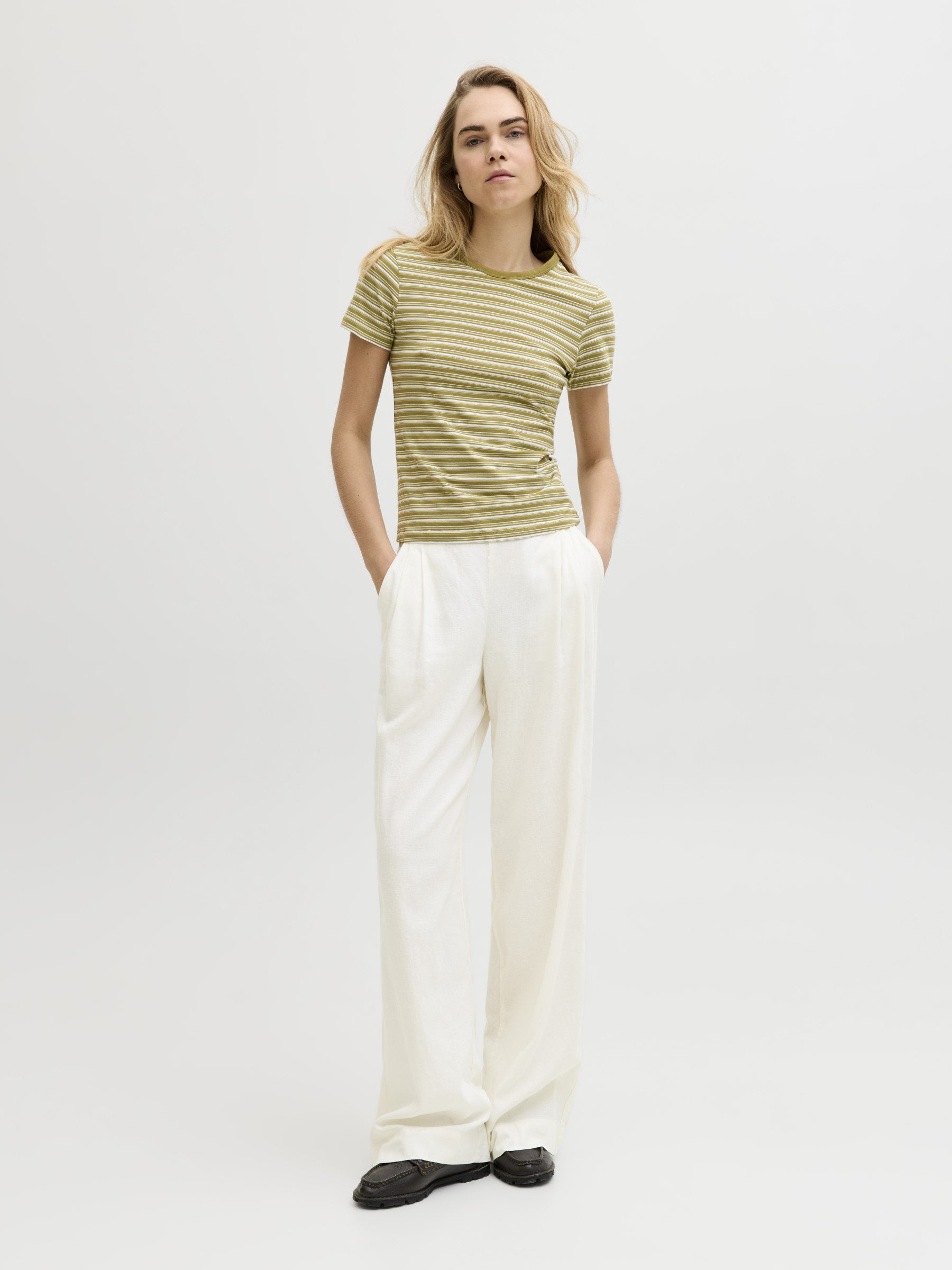 Wide-leg JXALMIRA Wide-leg - Trousers - blanc de blanc