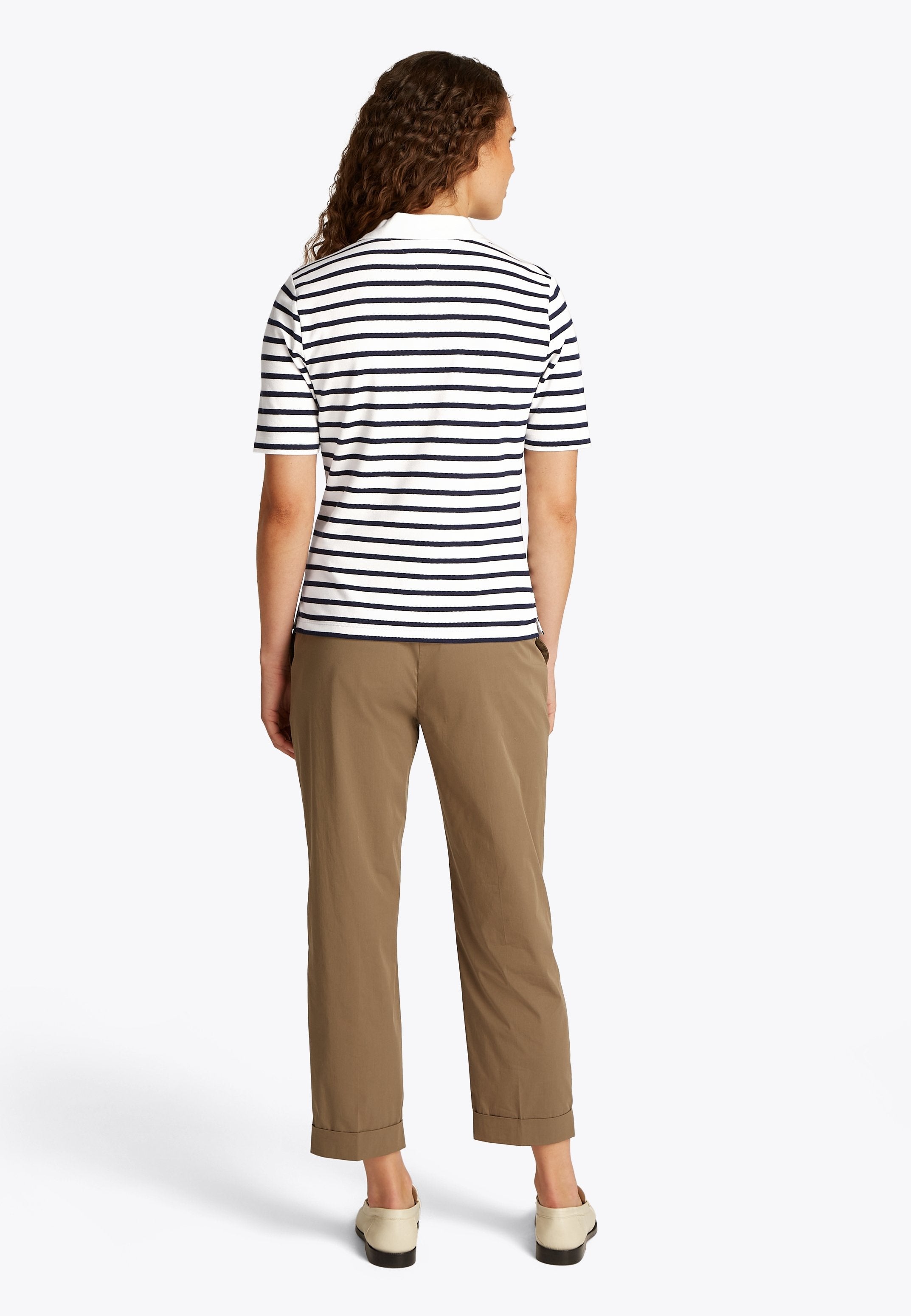 Polo shirt - breton ecru/dark night navy stp