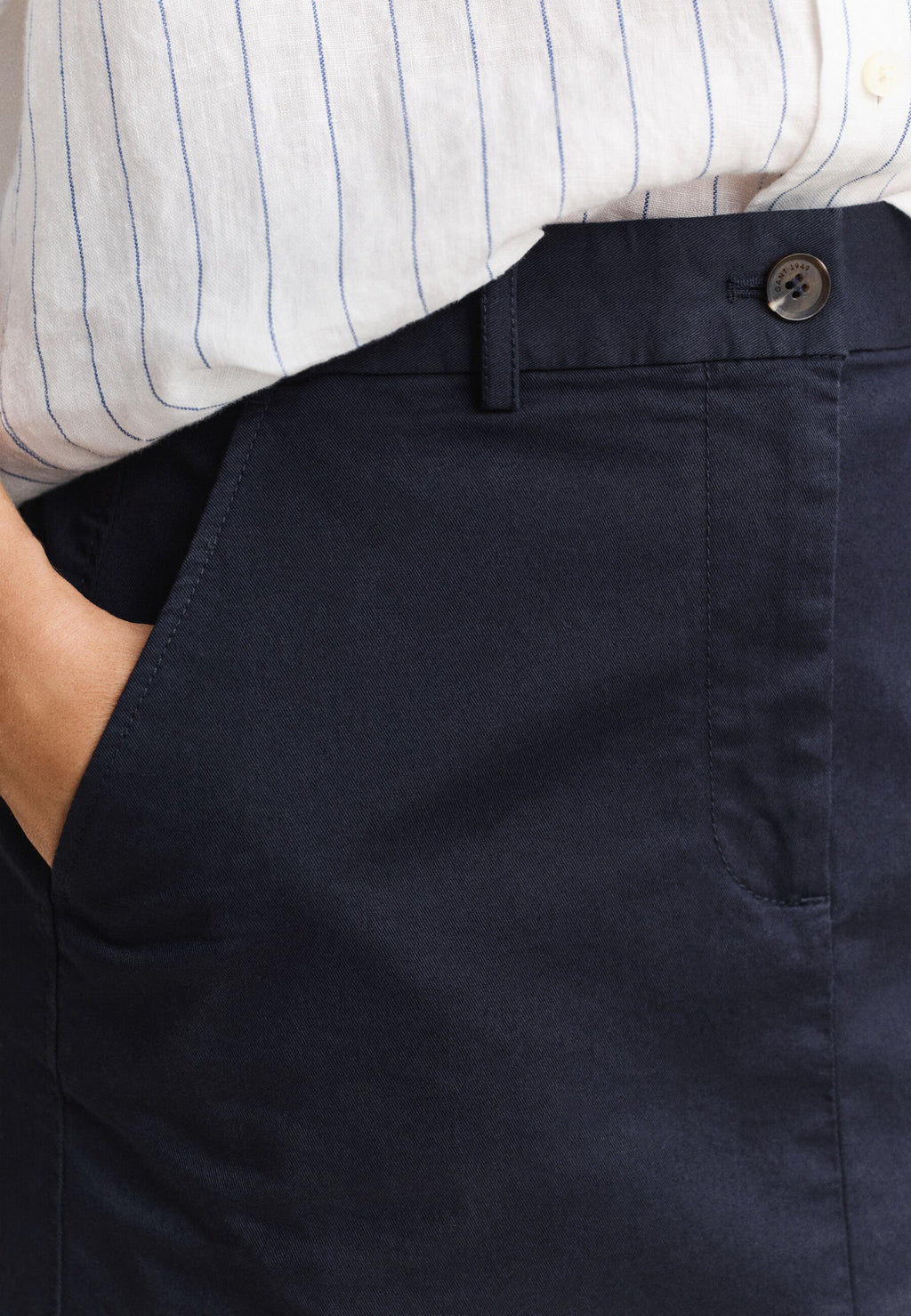 CHINO SKIRT - Pencil skirt - evening blue