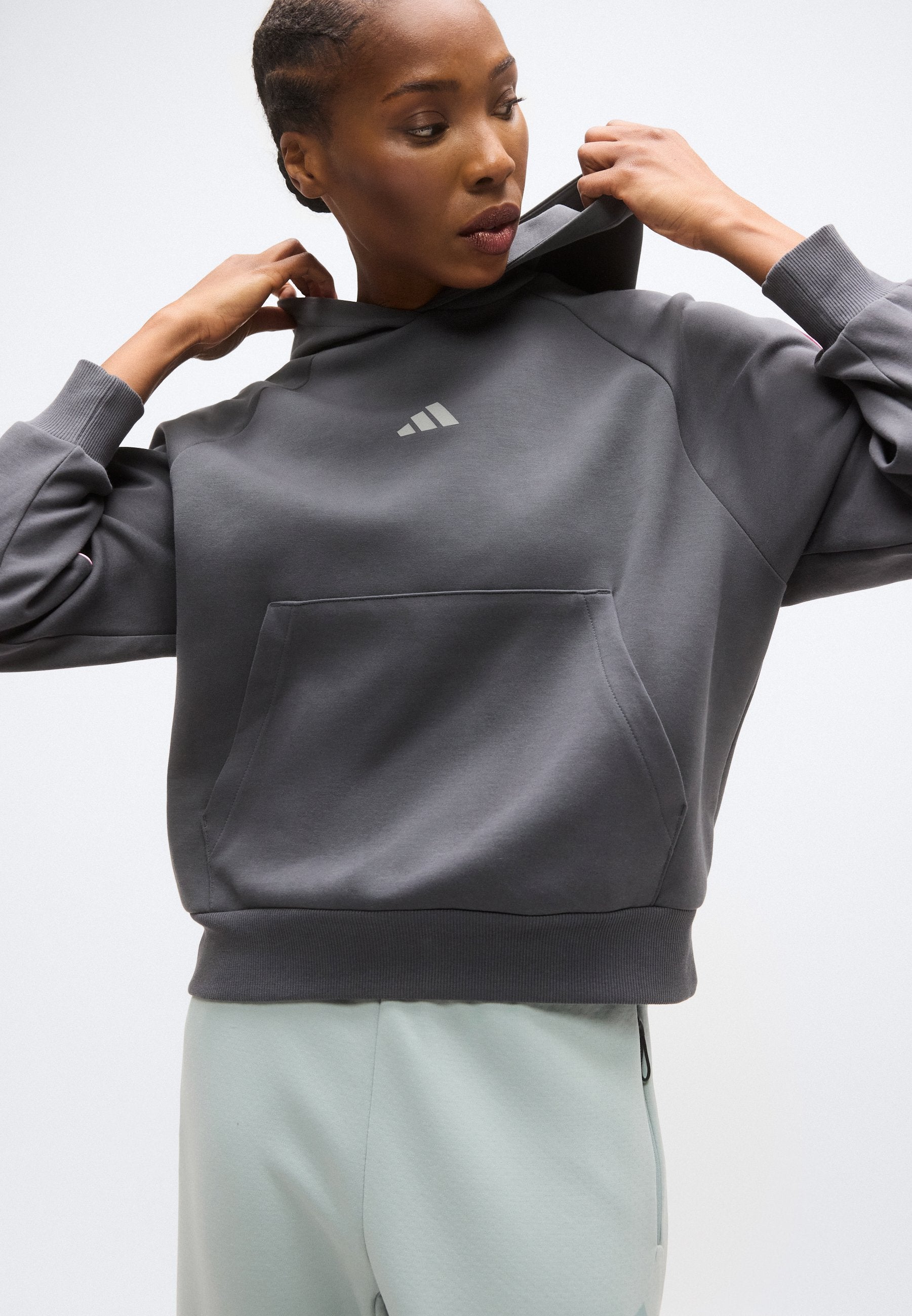STADIUM - Hoodie - gris six/fleur tropicale/gris